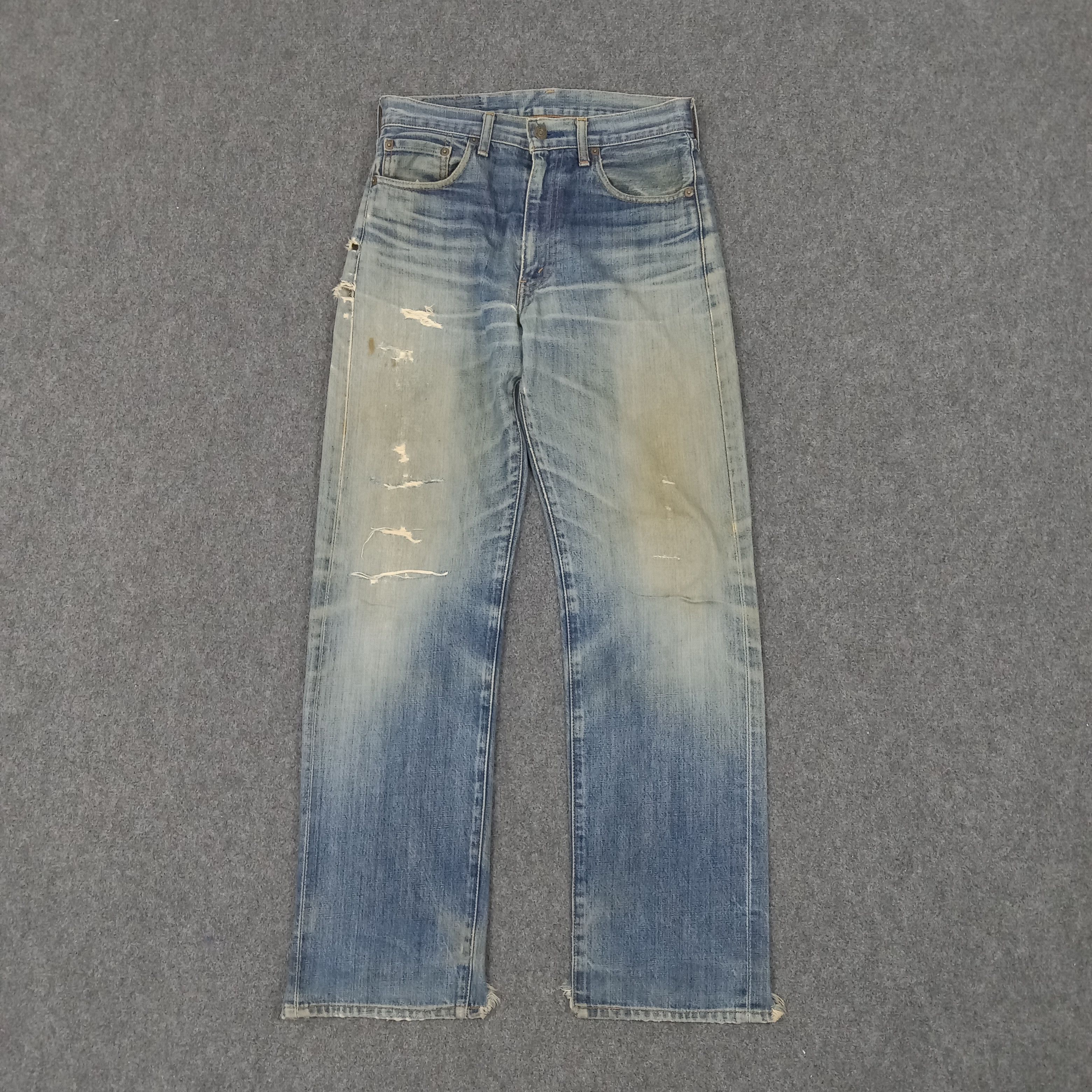 Levi's × Vintage Levi's 551 Z American Big E Distressed SelvedgeDenim Jeans Size US 29 - 1 Thumbnail
