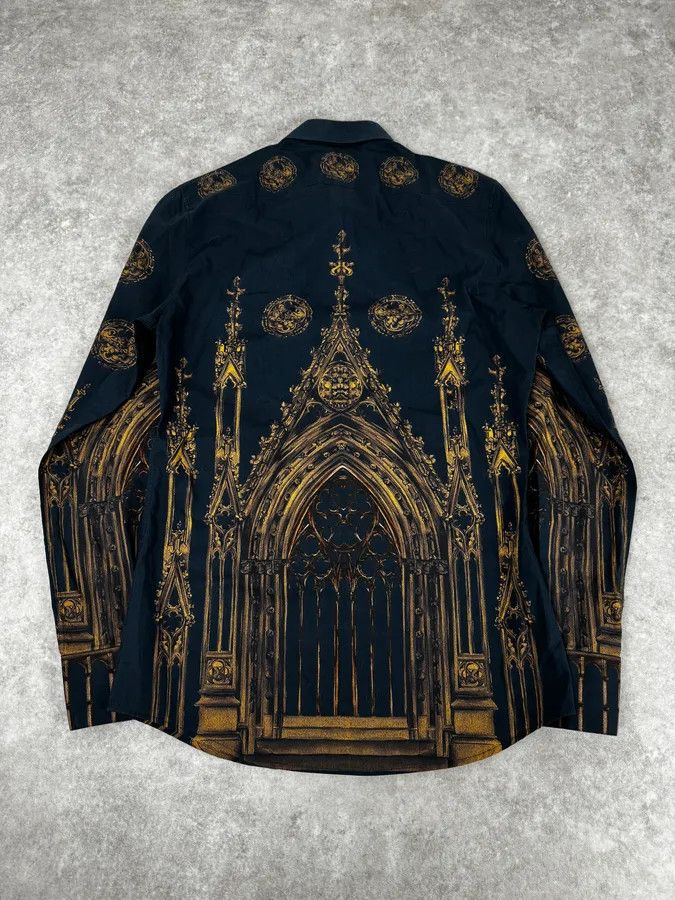 Dolce & Gabbana 2010s Dolce & Gabbana Catholic Cathedral Navy Shirt Size US M / EU 48-50 / 2 - 4 Thumbnail