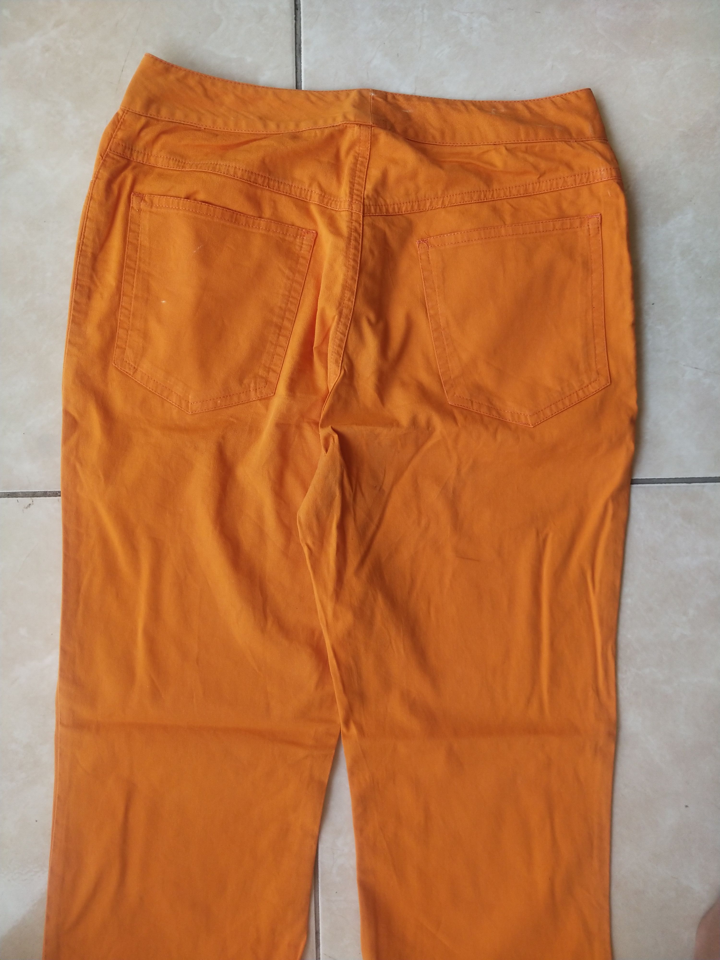 Vintage Massimo Rebecchi Orange Stretch Pants Woman Made in Italy Size 27" / US 4 / IT 40 - 4 Thumbnail