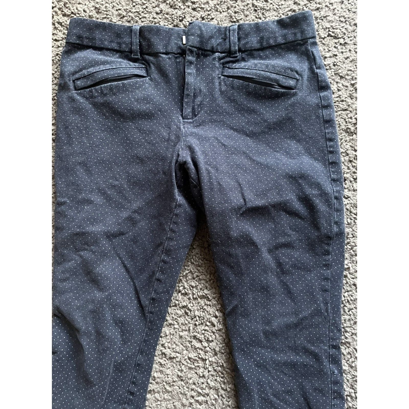 Gap Gap Womens 8 Regular Navy Blue Polka Dot Skinny Ankle Pants Size 30" / US 8 / IT 44 - 2 Thumbnail