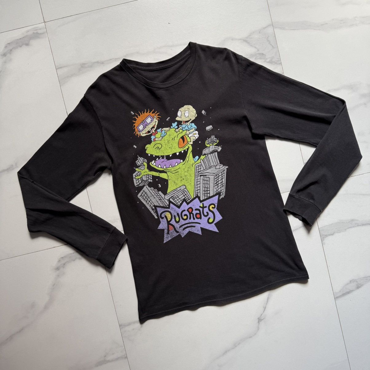 Destroy Lonely × Nickelodeon × Vintage Vintage Y2K Rugrats Distressed T-Shirt Size US S / EU 44-46 / 1 - 4 Thumbnail