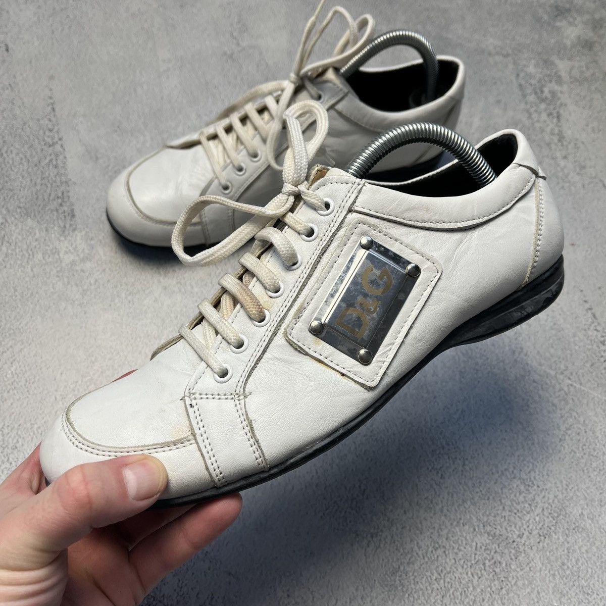 Dolce & Gabbana × Vintage Vintage Dolce & Gabbana Dalton Metal logo y2k sneakers Size US 8 / EU 41 - 7 Thumbnail