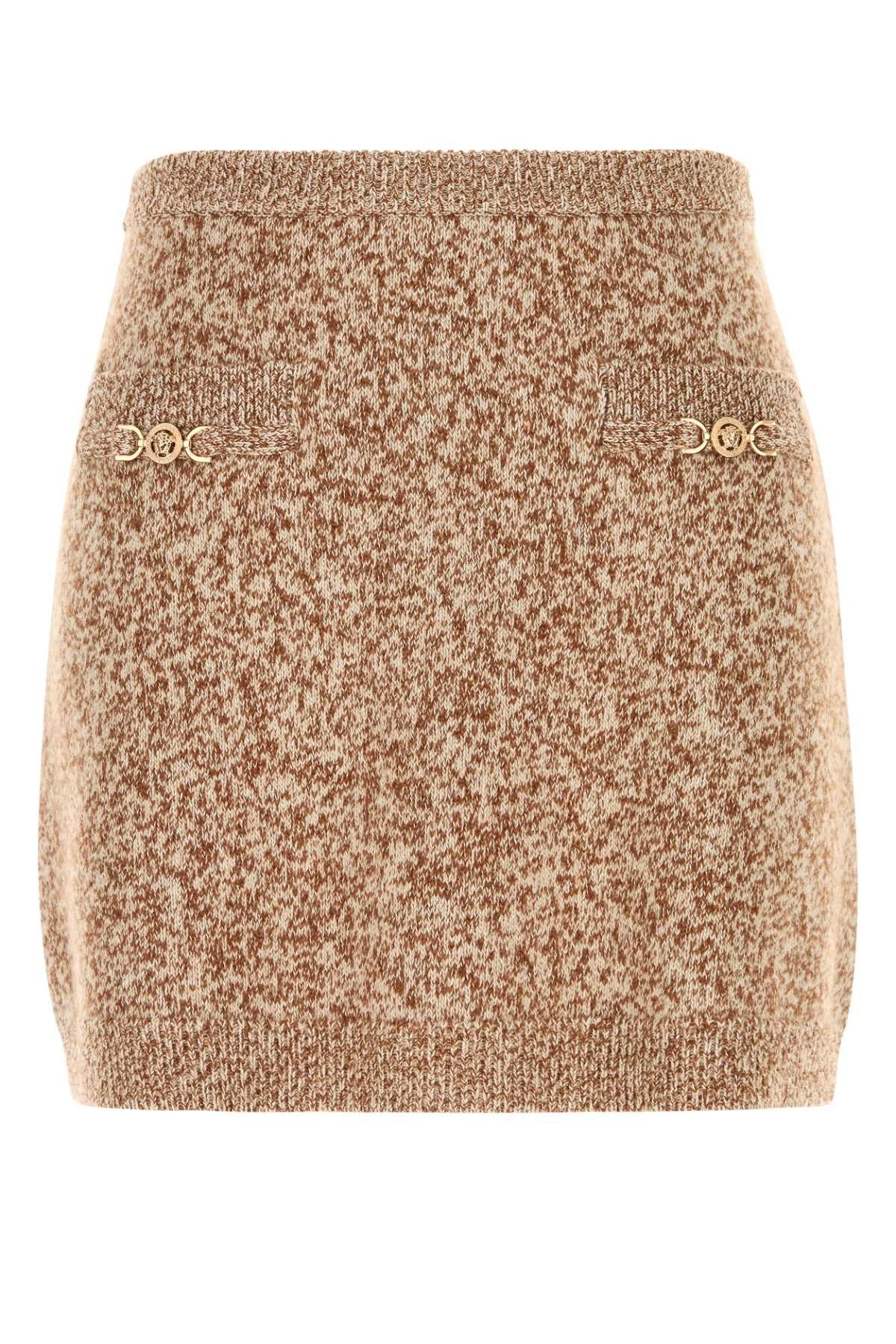 【関税&送料込】Versace Two-Tone Virgin Wool Blend Mini Skir Versace Two-Tone Virgin Wool Blend Mini Skirt | Grailed