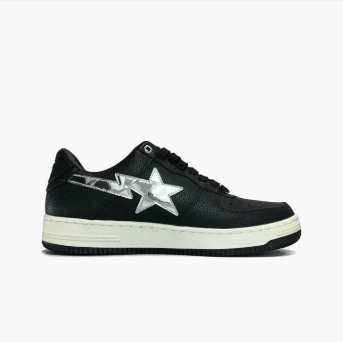 Bape ABATHINGAPE low cut board shoes for men, black and white Size US 11 / EU 44 - 2 Thumbnail