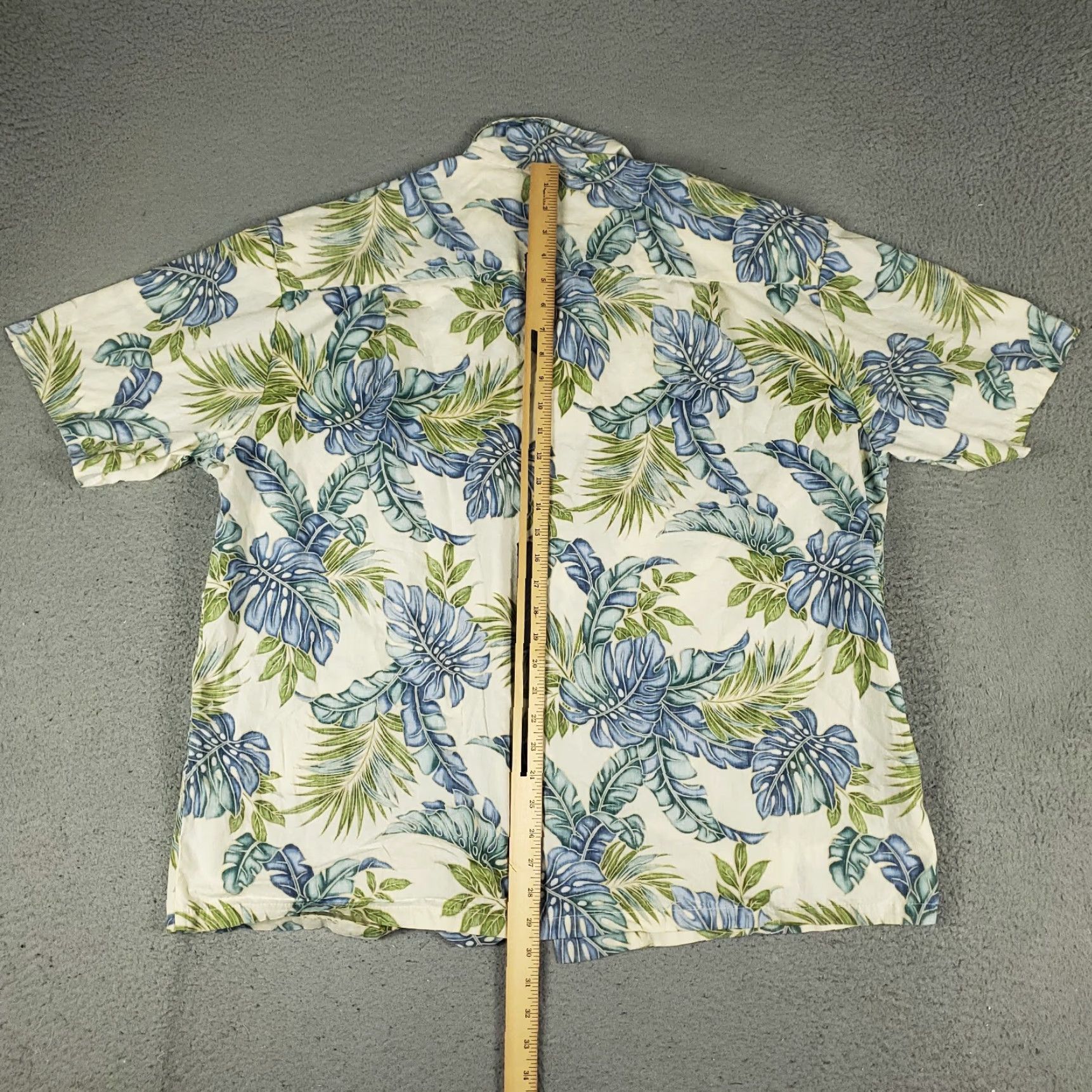 Vintage VINTAGE Ky's Men’s Button-Up Shirt 2XL Short Sleeve Hawaiian Floral Cotton Blue Size US XXL / EU 58 / 5 - 4 Thumbnail