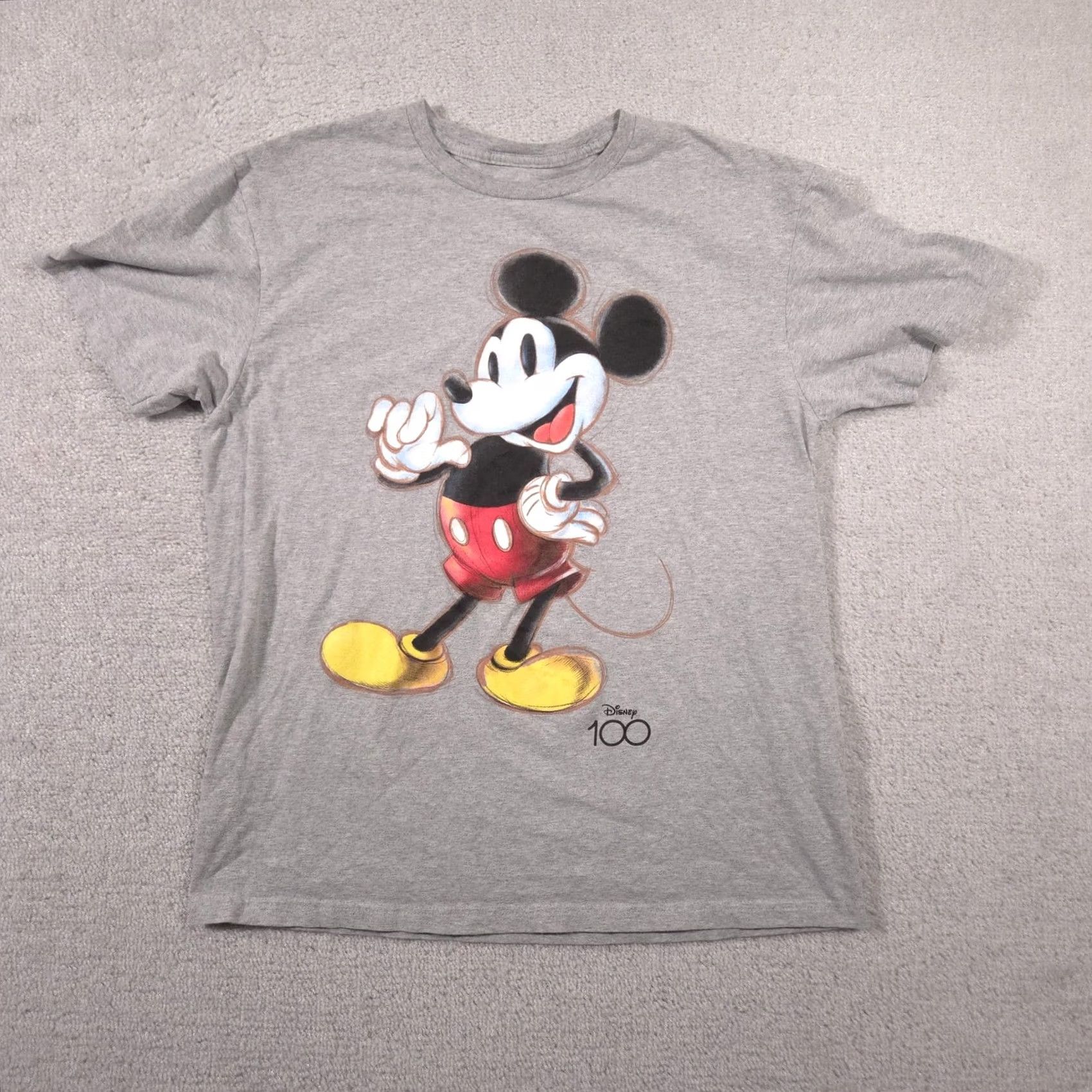 Disney Disney Mickey Mouse Shirt Mens Large Gray Disney 100 Graphic Tee Cotton Size US L / EU 52-54 / 3 - 2 Thumbnail