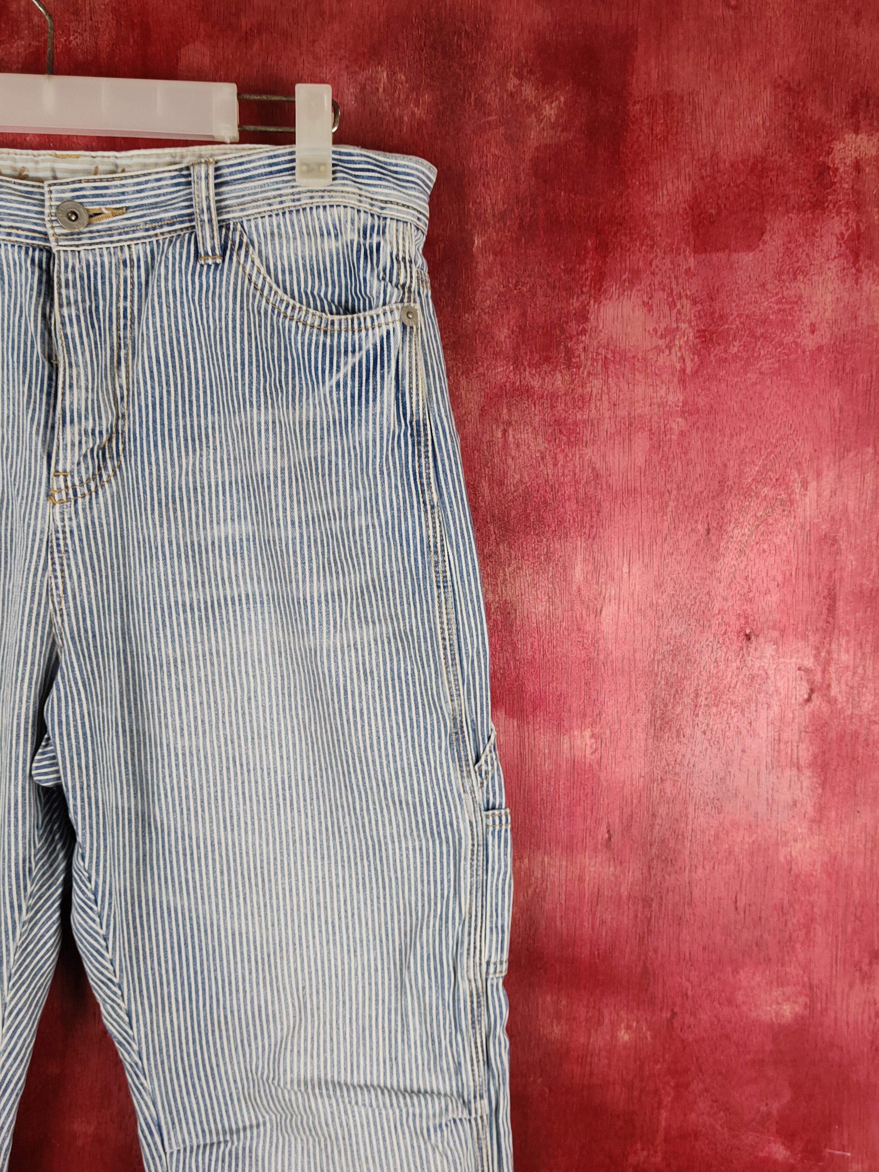 Japanese Brand As know as stripe Blue Faded Distressed Ripped Jeans #S2223 Size US 31 - 5 Thumbnail