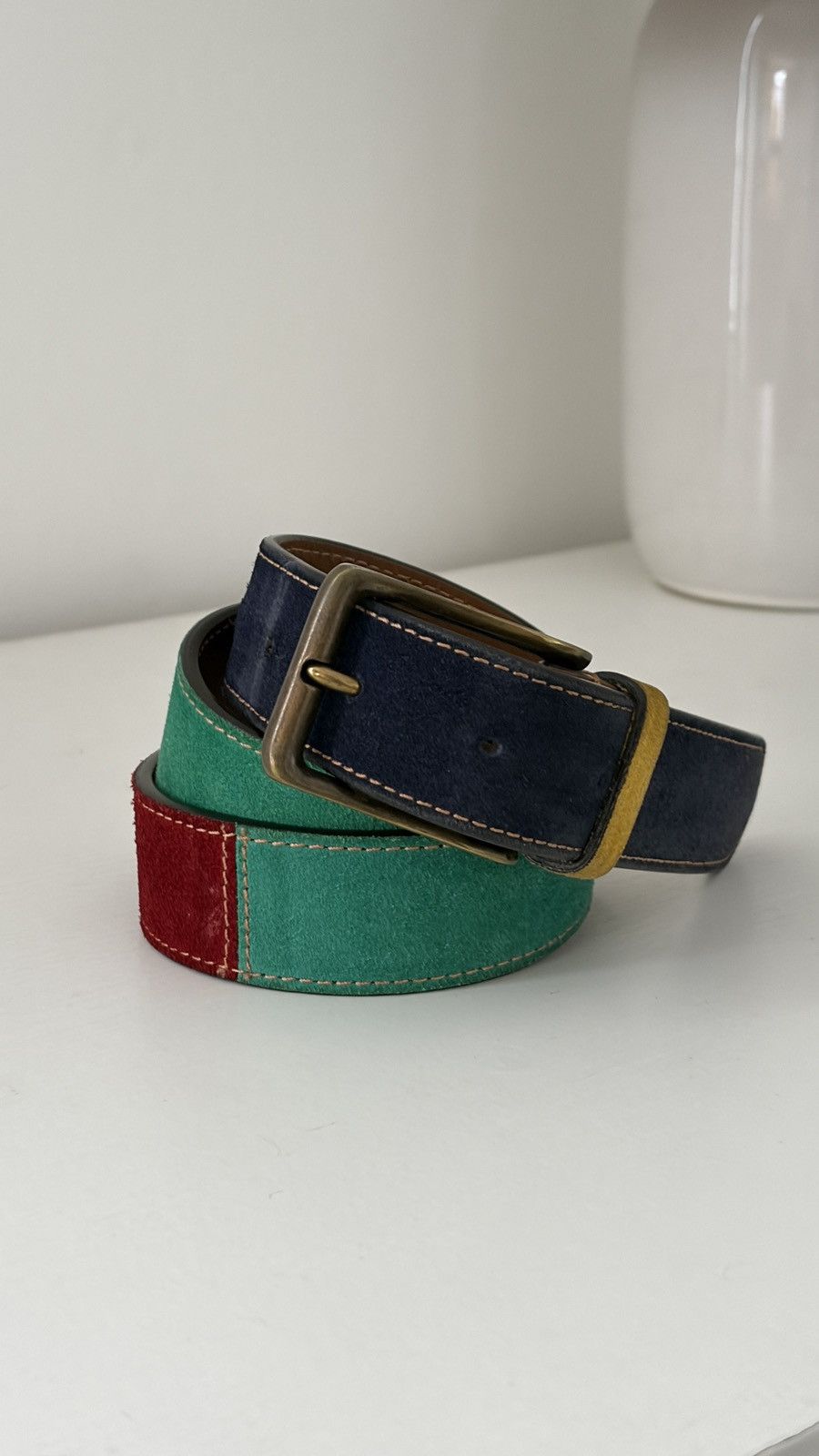 Noah Noah Multi-Colored Suede Belt Size 30 - 1 Thumbnail