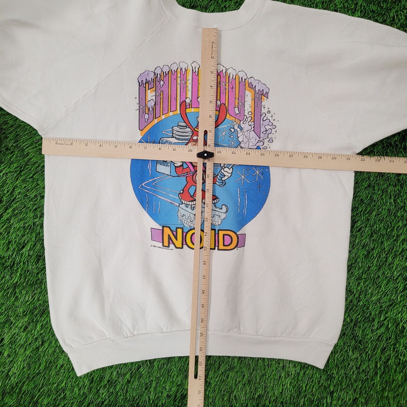 Fruit Of The Loom Vintage 1987 Funny Noid Sweatshirt Womens XL 22x22 White Size XL / US 12-14 / IT 48-50 - 4 Thumbnail