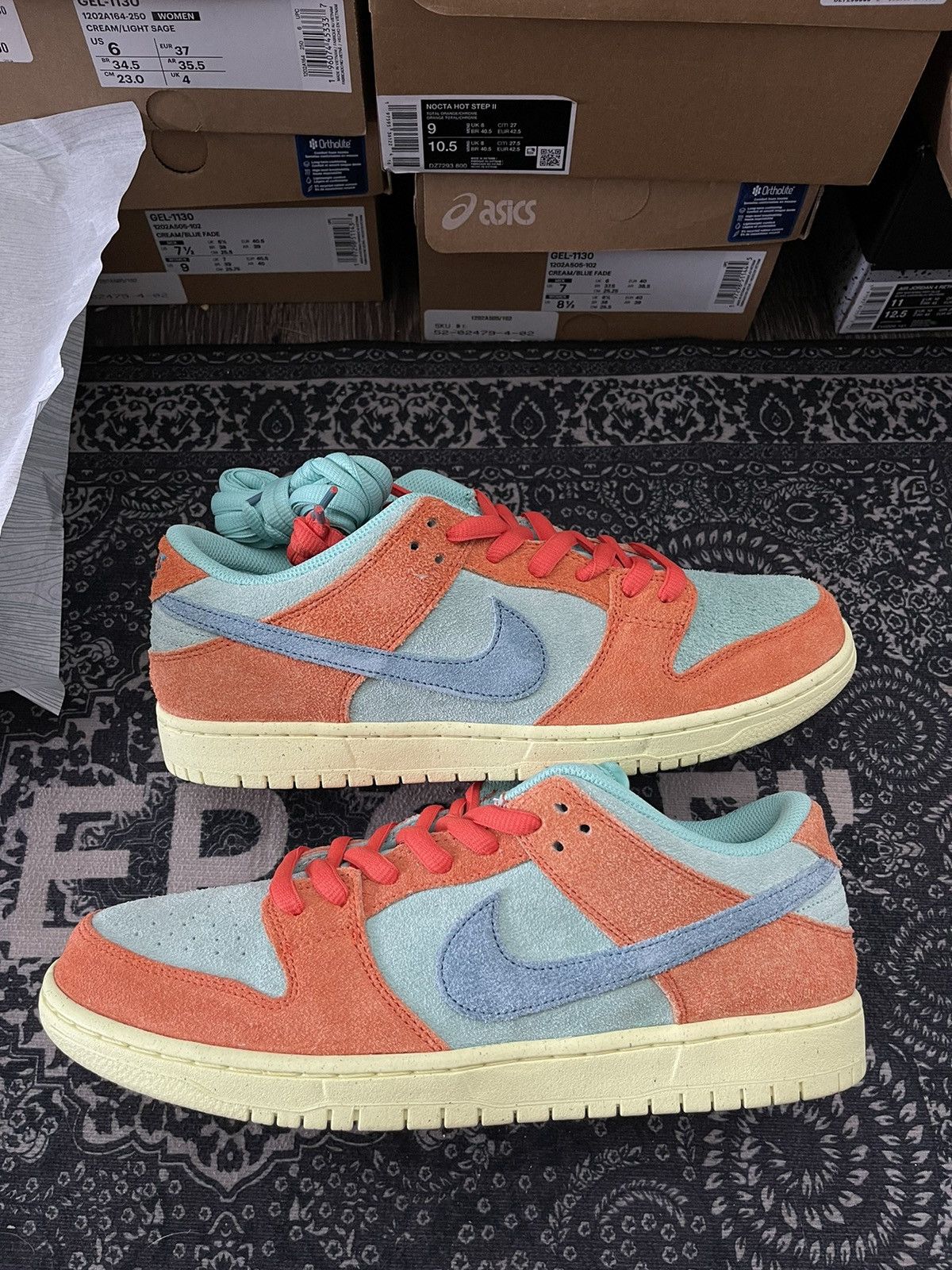 Nike Nike Dunk Low ‘Orange Emerald Rise’ Size US 10.5 / EU 43-44 - 2 Thumbnail