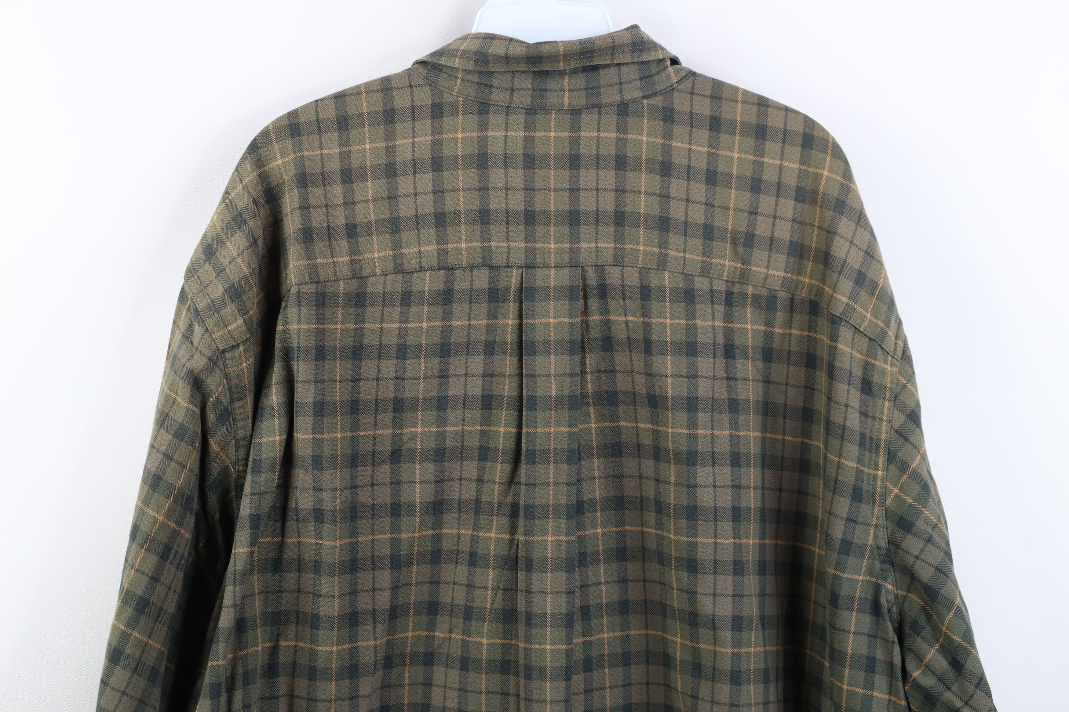 L.L. Bean Vintage 90s LL Bean Heavy Herringbone Plaid Button Shirt Size US XXL / EU 58 / 5 - 11 Thumbnail
