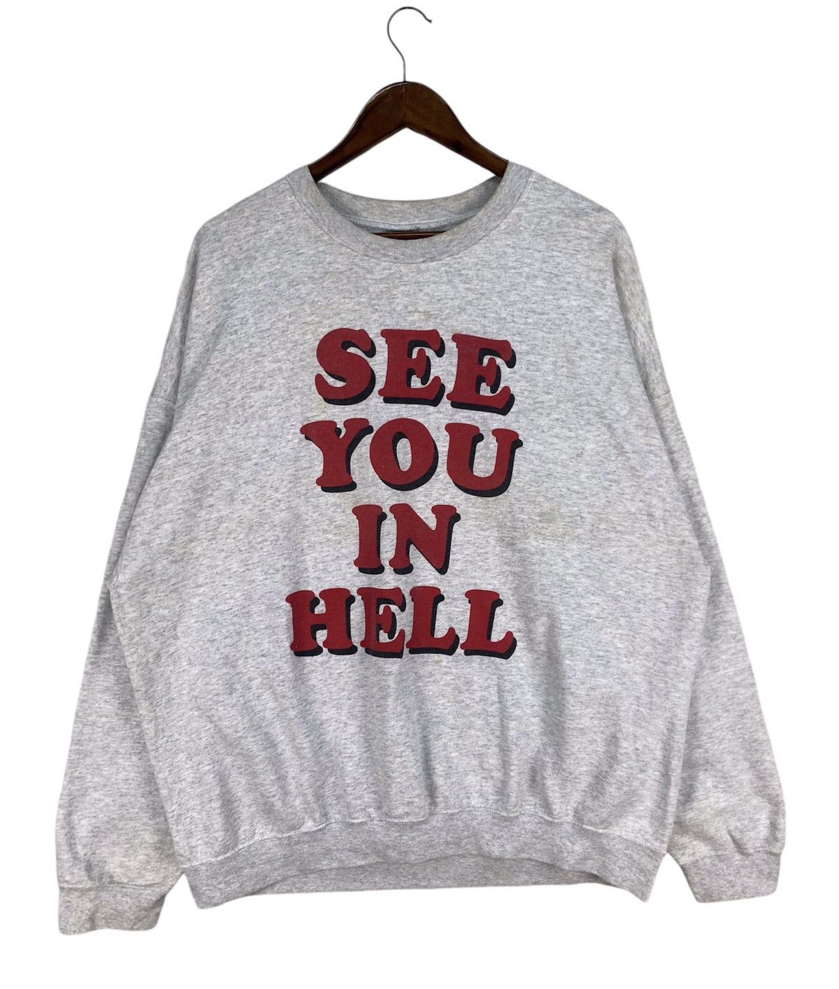 Designer × Japanese Brand × Vintage 🔥RARE🔥SEE YOU IN HELL SWEATSHIRT Size US XXL / EU 58 / 5 - 1 Thumbnail