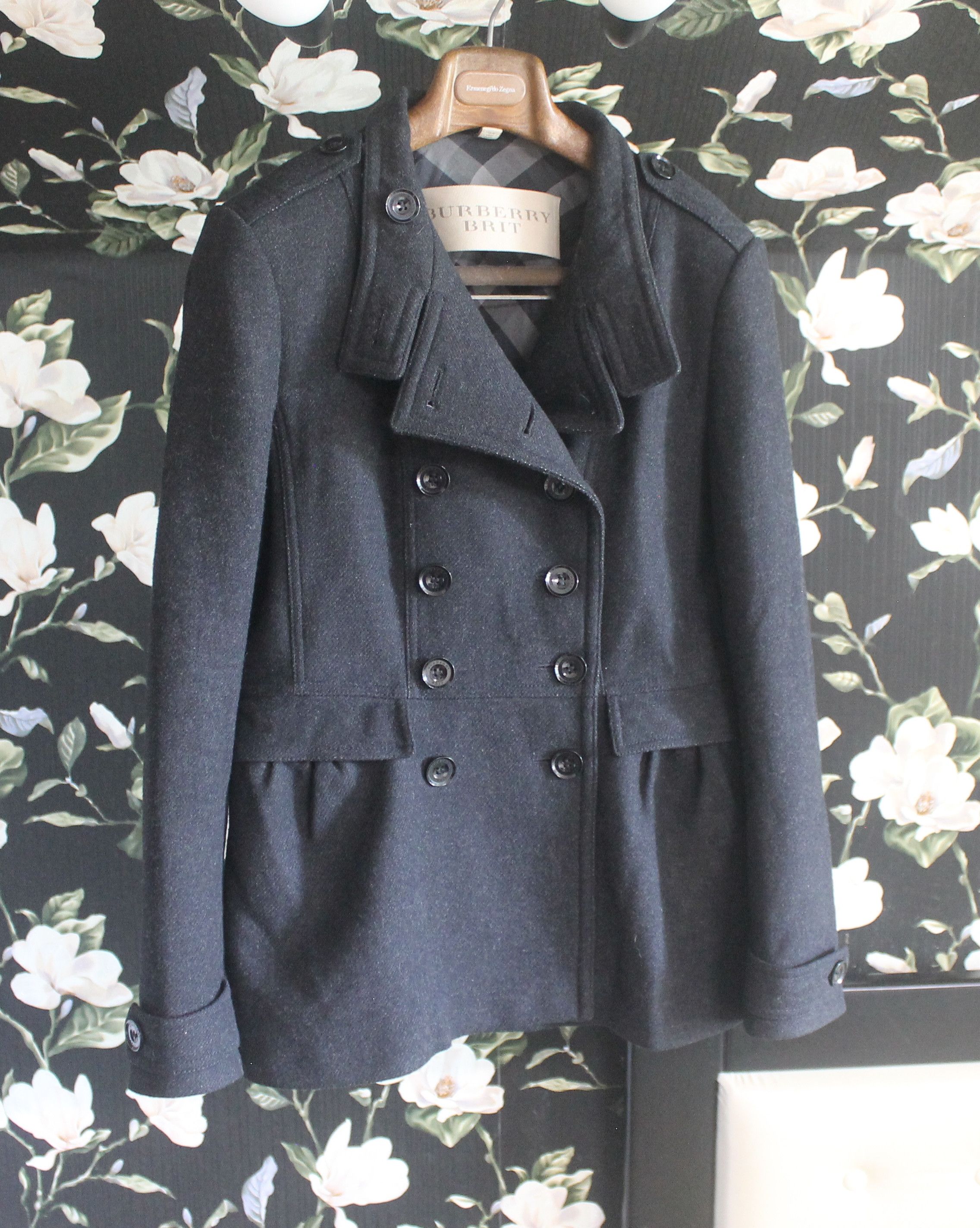 Burberry Burberry Brit Double Breasted Wool Coat Jacket Size XL / US 12-14 / IT 48-50 - 1 Thumbnail