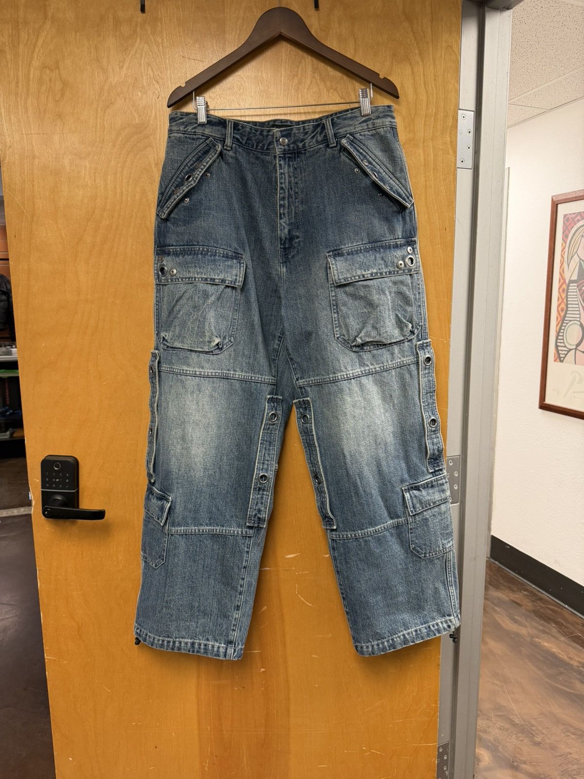 Supreme × Yohji Yamamoto Supreme Yohji Yamamoto Blue Washed Utility Denim Size US 34 / EU 50 - 1 Thumbnail