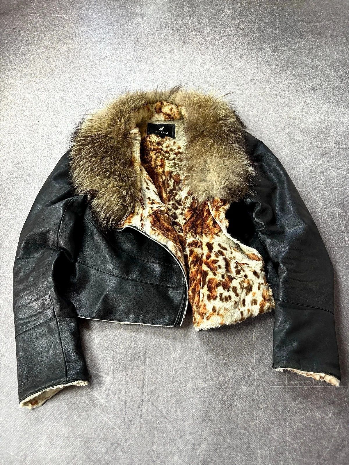 Tornado Mart JAPANESE RICK OWENS TYPE! RARE FUR/LEATHER BOMBER JACKET Size US S / EU 44-46 / 1 - 2 Thumbnail