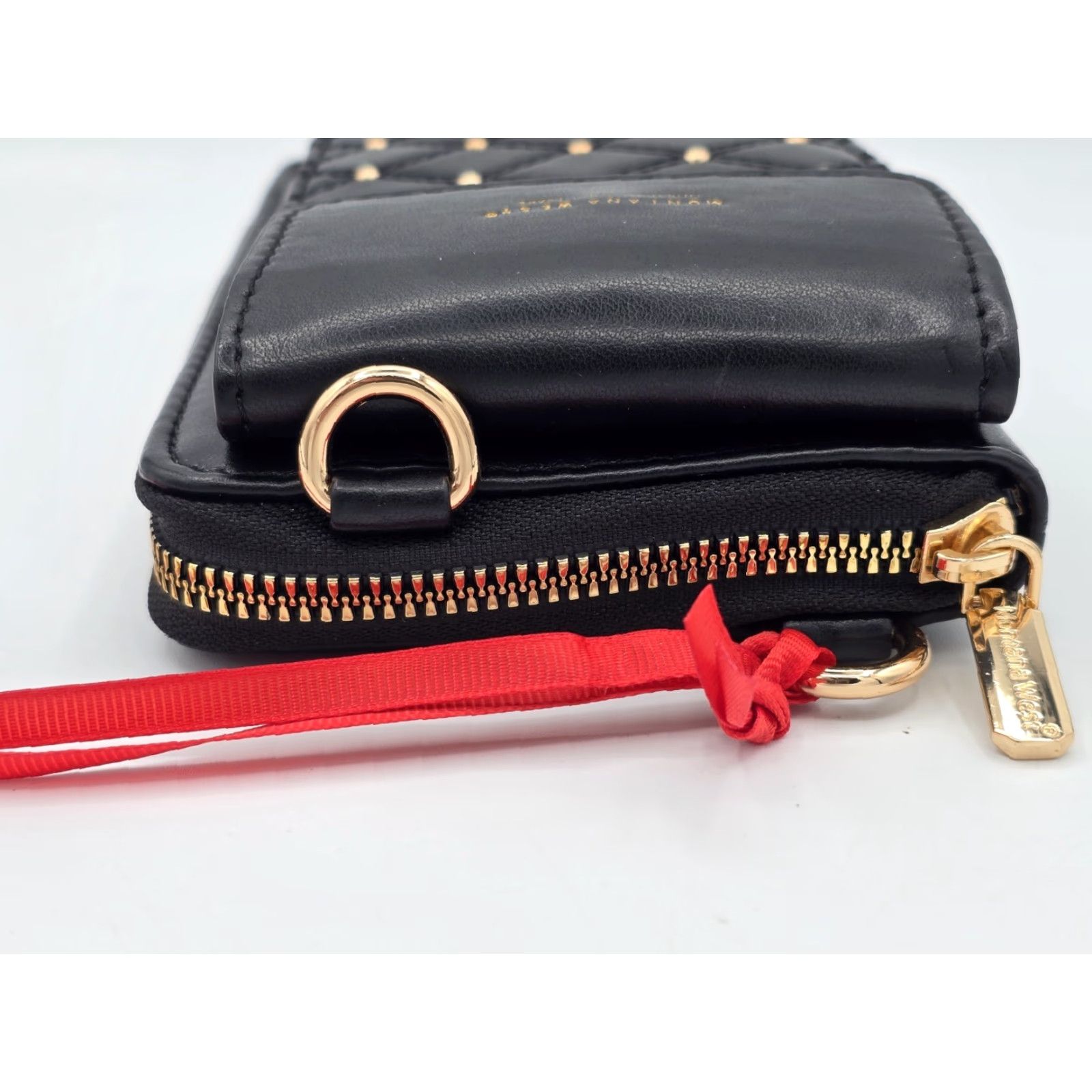 Vintage MONTANA WEST Black Studded Crossbody Cell Phone Bag RFID Blocking Faux Leather Women Size ONE SIZE - 5 Thumbnail