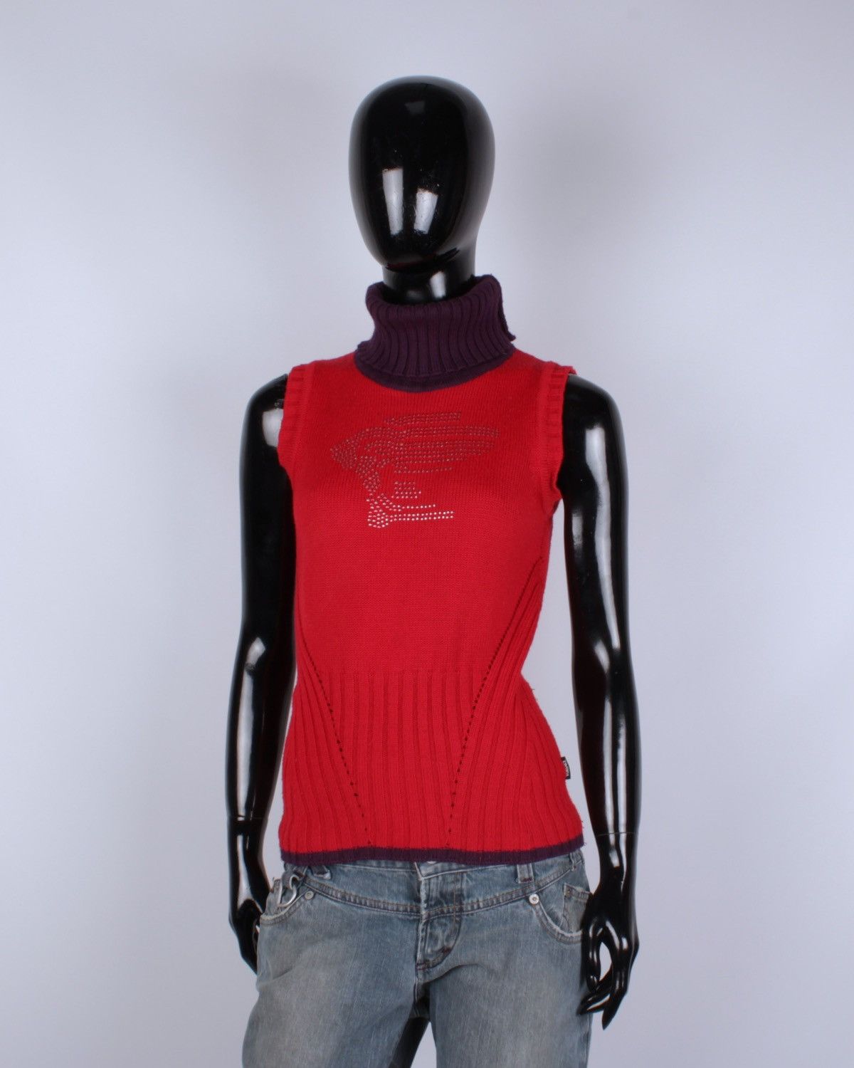 Designer × Versace × Vintage VERSACE Sport Vintage Wool Sleeve Less Sweater High Neck Size S / US 4 / IT 40 - 2 Thumbnail