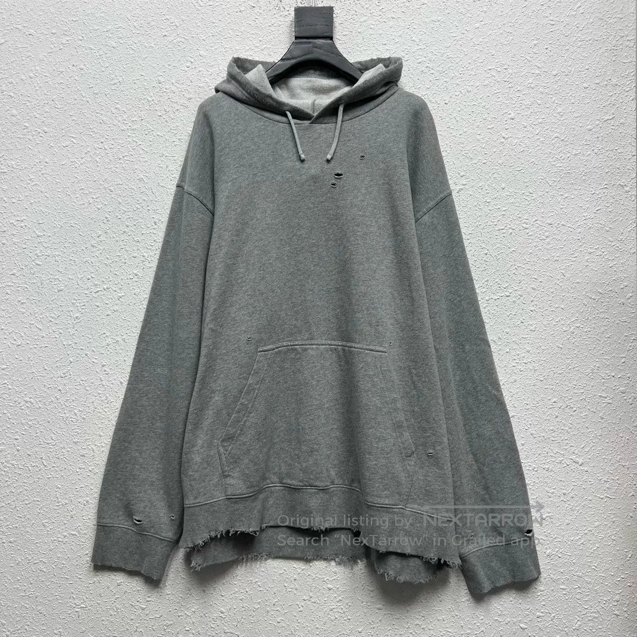 Givenchy givenchy gray hooded sweatshirt with holes. Size US M / EU 48-50 / 2 - 1 Thumbnail