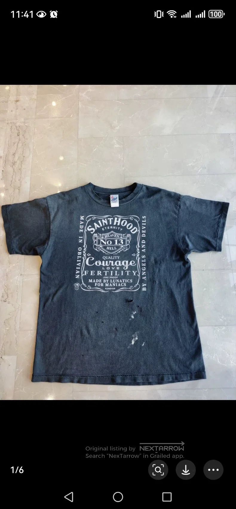 Saint Michael Saint Michael Washed and Worn T-Shirt Size US L / EU 52-54 / 3 - 3 Thumbnail