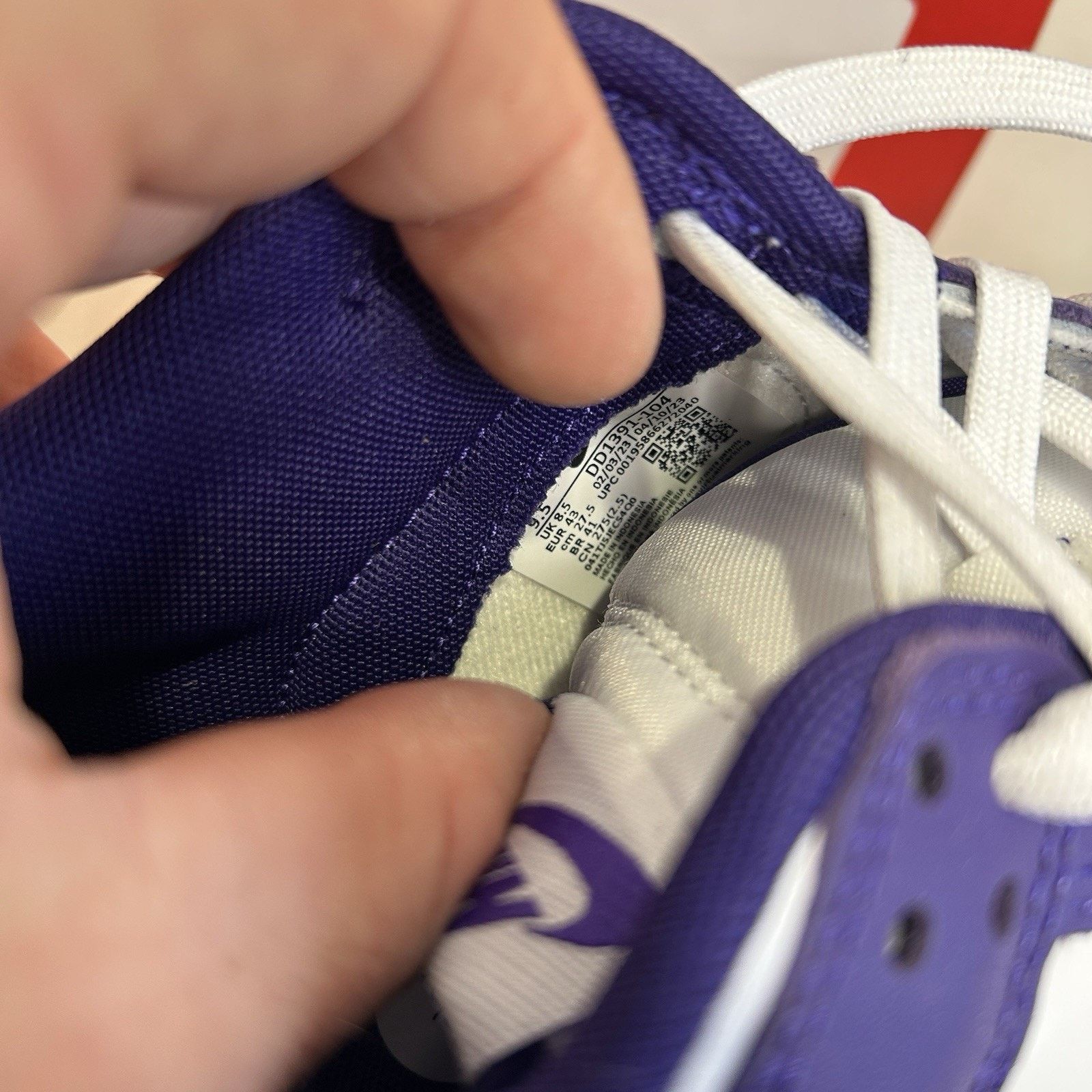 Nike Nike Dunk Low Retro Championship "Court Purple" Size US 9.5 / EU 42-43 - 6 Thumbnail