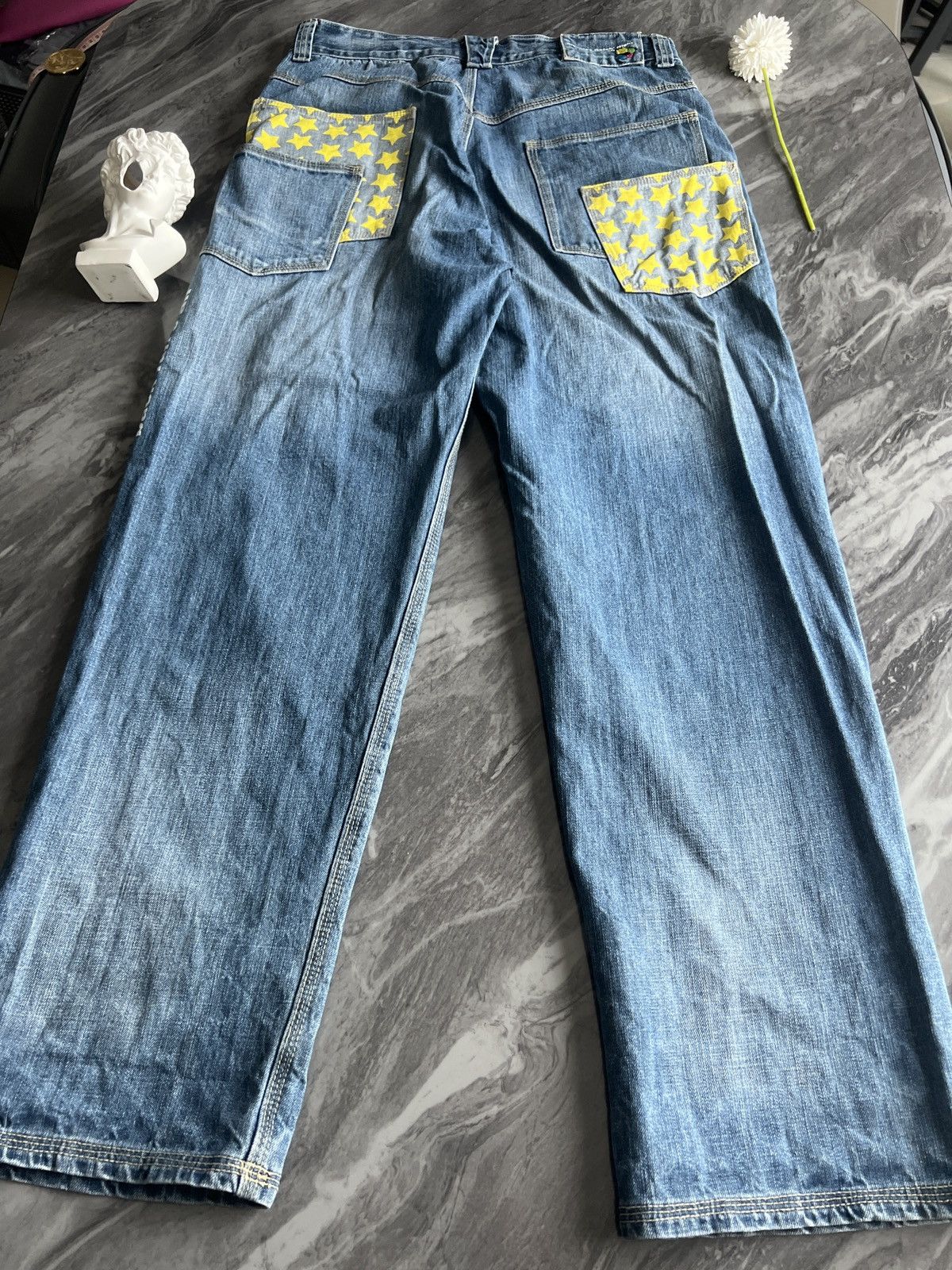 Japanese Brand Sleeples Gotch Night Back Fun All : Denim Star Inside Tips Size US 33 - 13 Thumbnail
