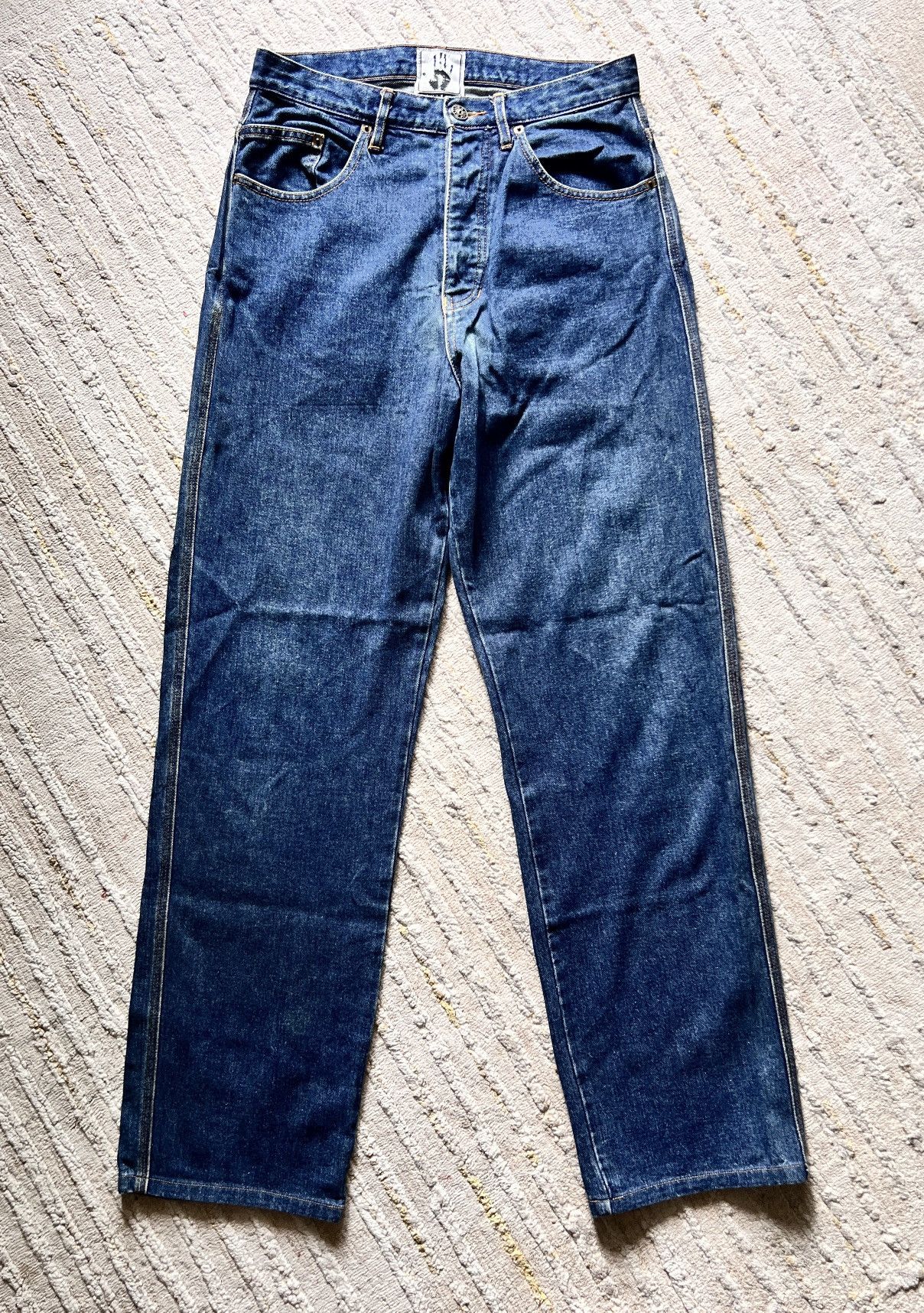 Designer × Jean Paul Gaultier Vintage JPG Gaultier Jeans Straight Wide Denim Jeans Size US 30 / EU 46 - 1 Thumbnail