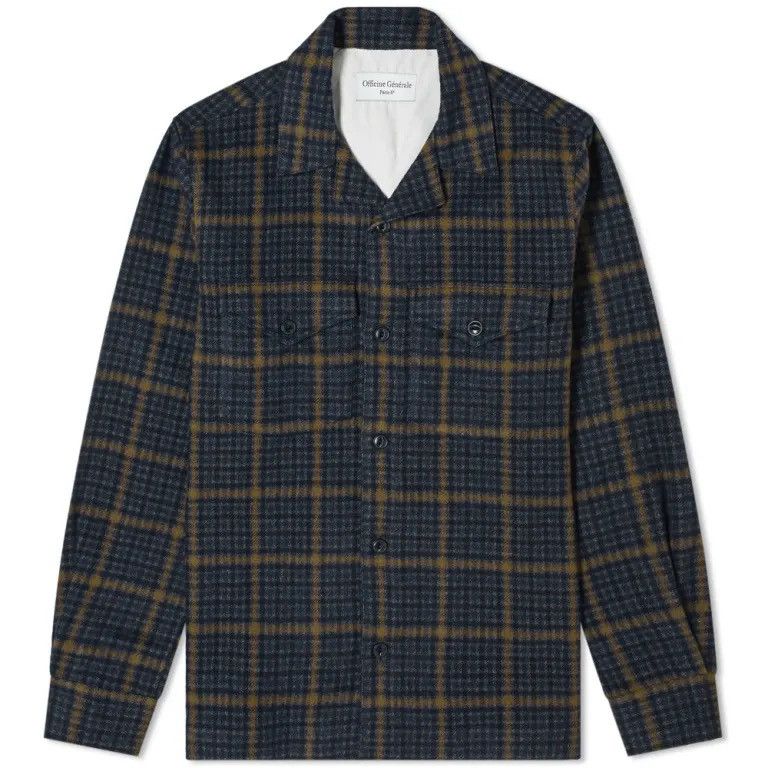 Japanese Brand Officine Générale Paris 6e Jonas Wool Overshirt check jacket Size US M / EU 48-50 / 2 - 3 Thumbnail