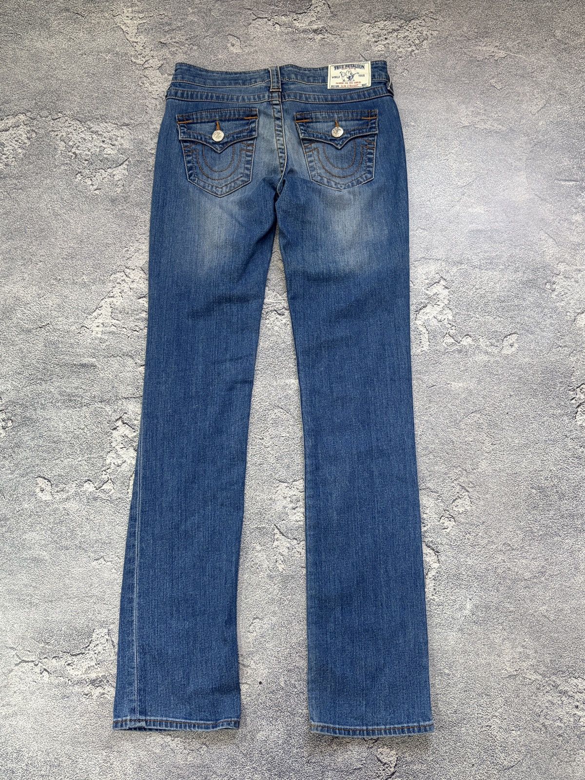True Religion True Religion Women's Slim Straight Distressed Jeans Blue 28 Size 28" / US 6 / IT 42 - 1 Thumbnail