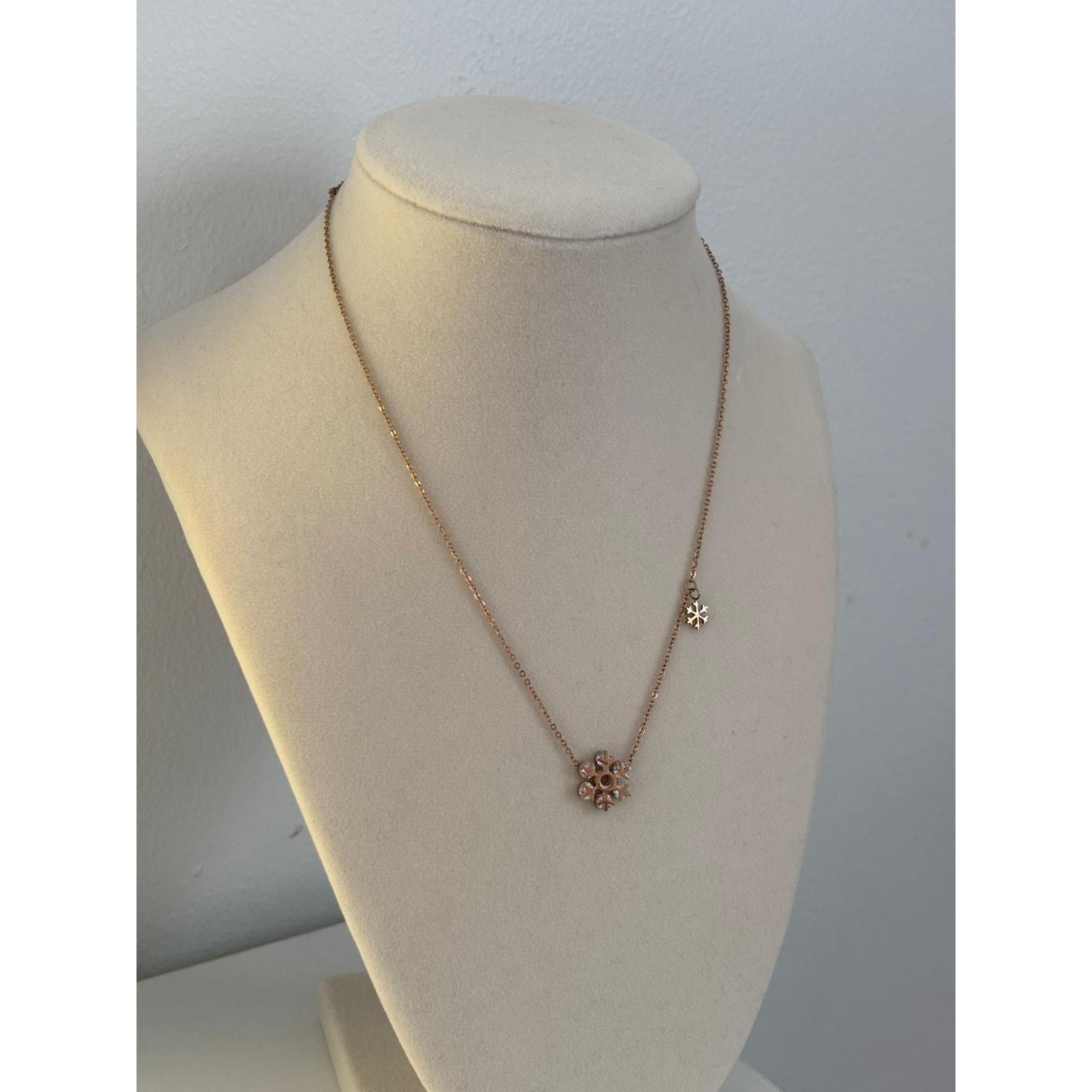 Other Gold Snowflake Necklace Stainless Steel Size ONE SIZE - 3 Thumbnail
