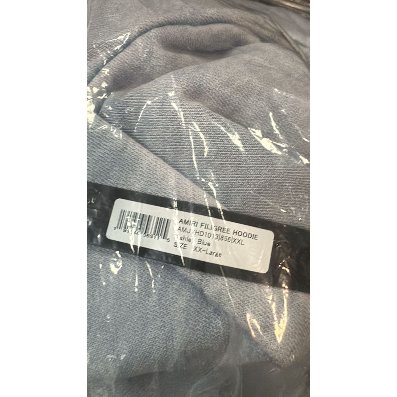 Amiri o1rshd1 Q:2 / Amiri Filigree Hoodie in Ashley Blue XXL Size US XXL / EU 58 / 5 - 12 Thumbnail