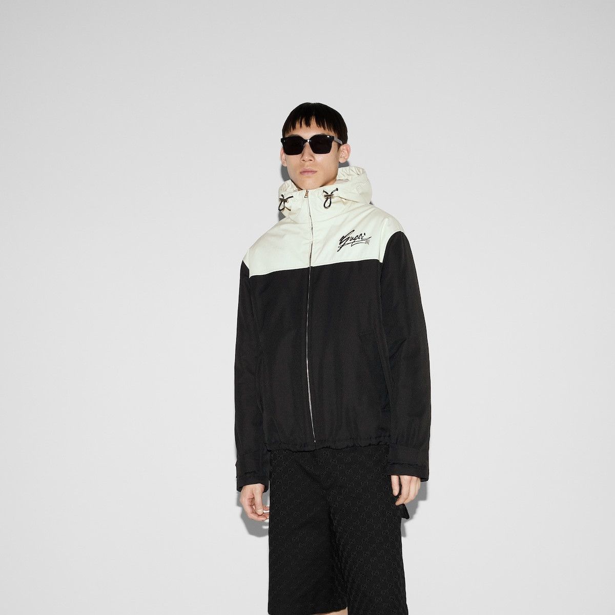 Gucci o1loc1c1225 787197 Technical Cotton Canvas Hooded Jacket Size US L / EU 52-54 / 3 - 6 Thumbnail