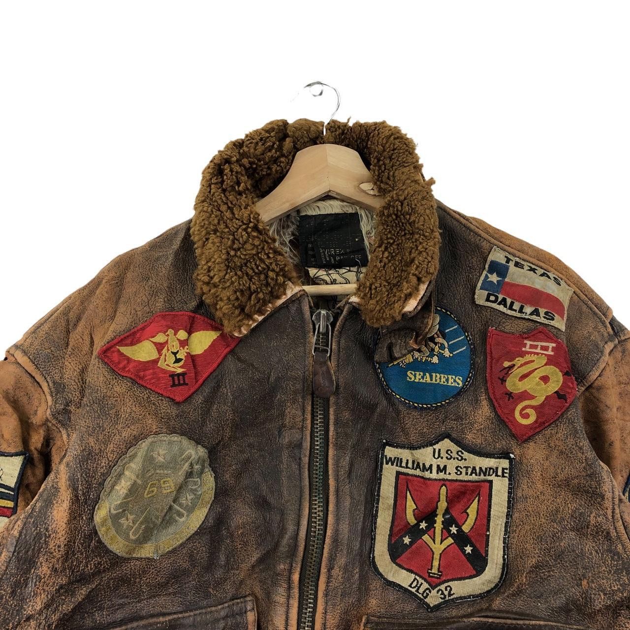 Avirex Vtg 80’ AVIREX TOP GUN Far East Cruise 63-4 Bomber Jacket Size US XL / EU 56 / 4 - 3 Thumbnail