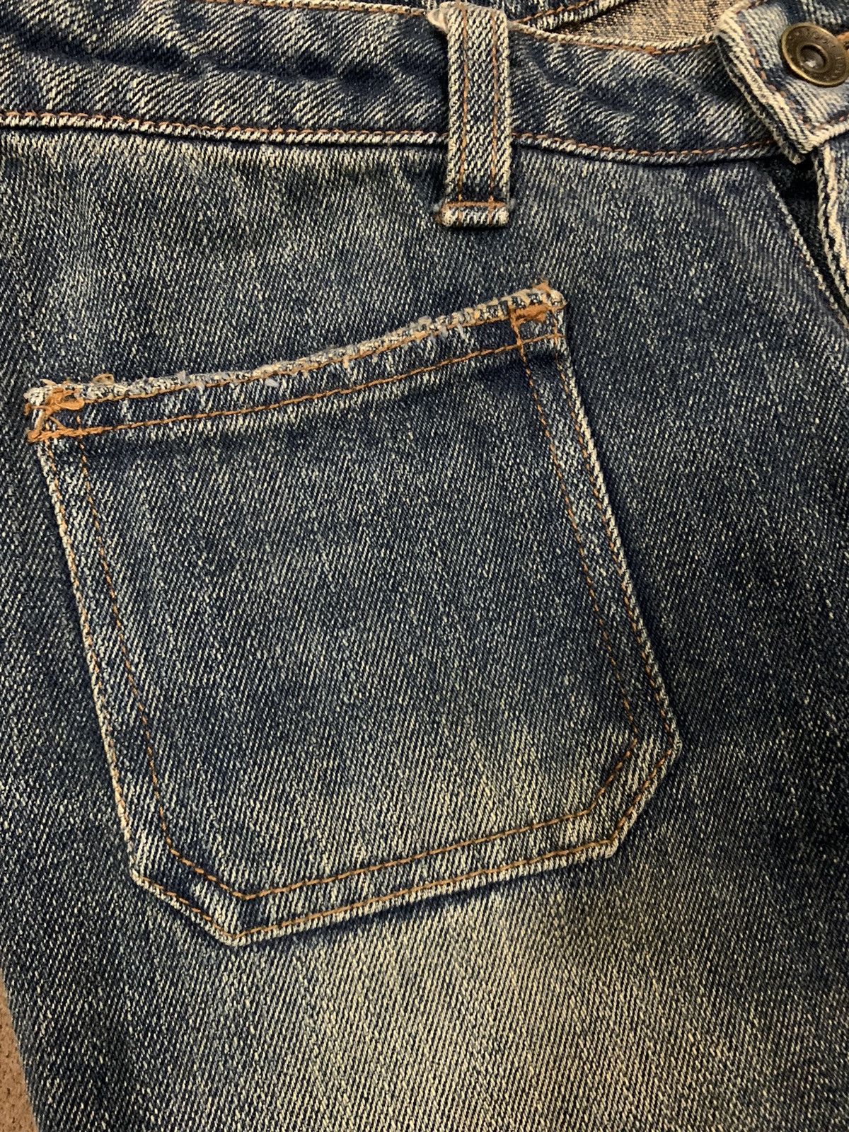 Le Grande Bleu (L.G.B.) Vintage Japanese Brand Mud Wash Flare Bell Bottom Jeans Size 27" / US 4 / IT 40 - 5 Thumbnail