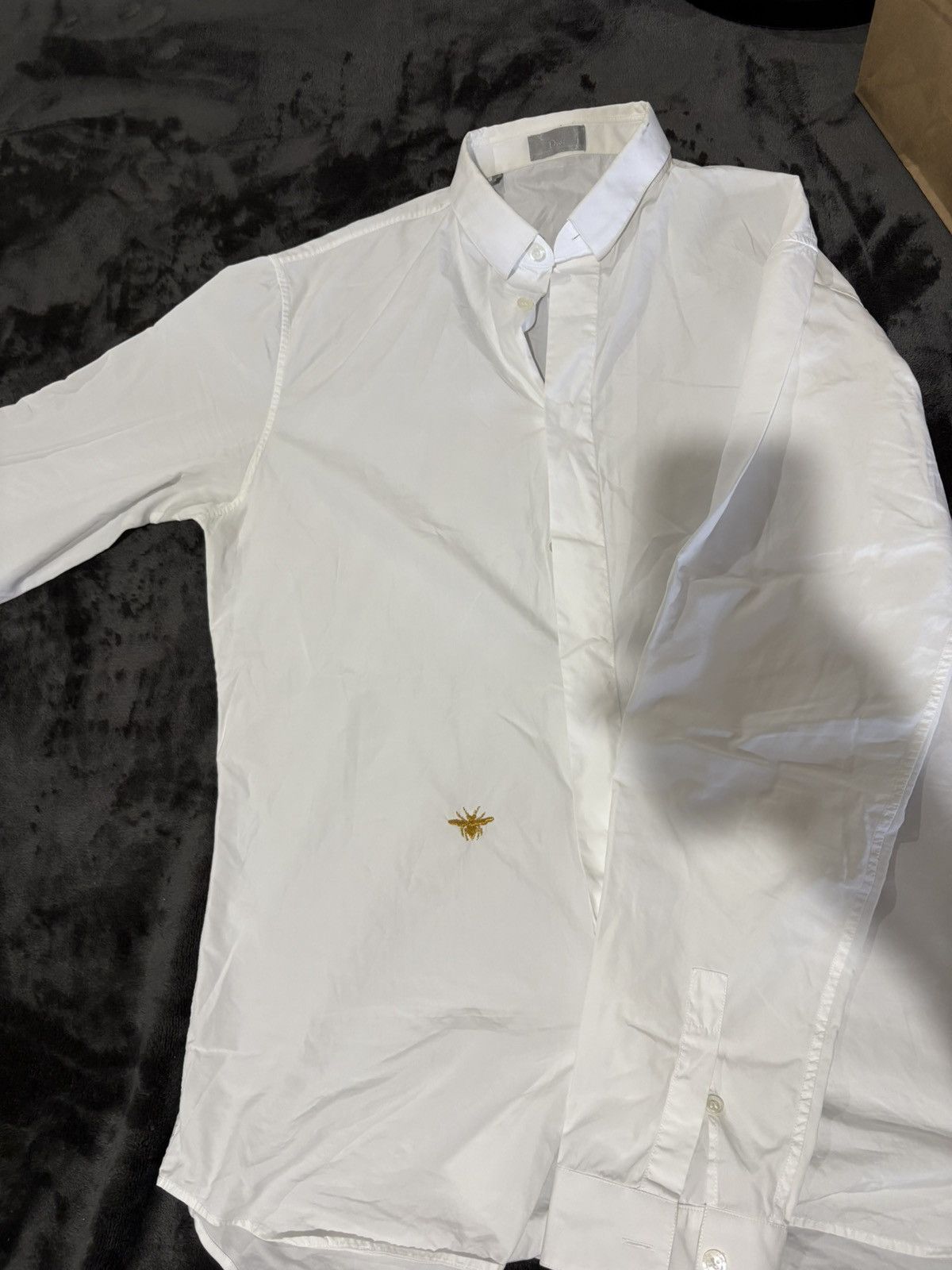 Dior Dior Men’s Button Up w Gold bee Embroidery Size US M / EU 48-50 / 2 - 1 Thumbnail