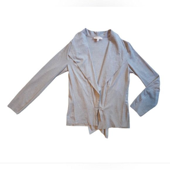 Other PHILOSOPHY Gray Faux Leather Suede Open Front Blazer Jacket Size M / US 6-8 / IT 42-44 - 1 Thumbnail