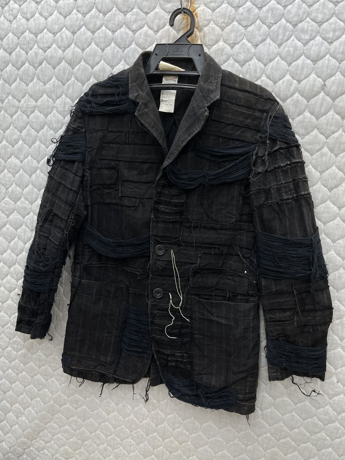 Le Grande Bleu (L.G.B.) 🔥🔥🔥ARCHIVE VINAGE IRISH RAG CLOTH GHOST PUNK JACKET Size US S / EU 44-46 / 1 - 3 Thumbnail