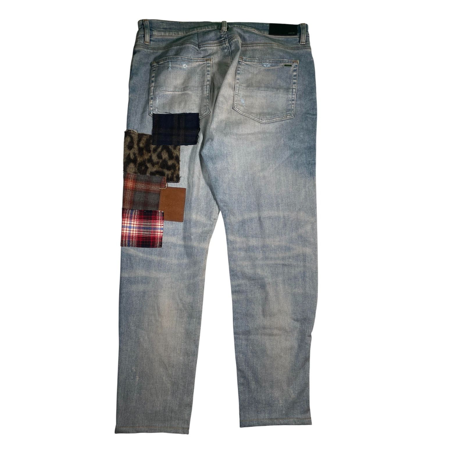 Amiri Amiri Lumber Patchwork Light Wash Jeans Size US 36 / EU 52 - 2 Thumbnail