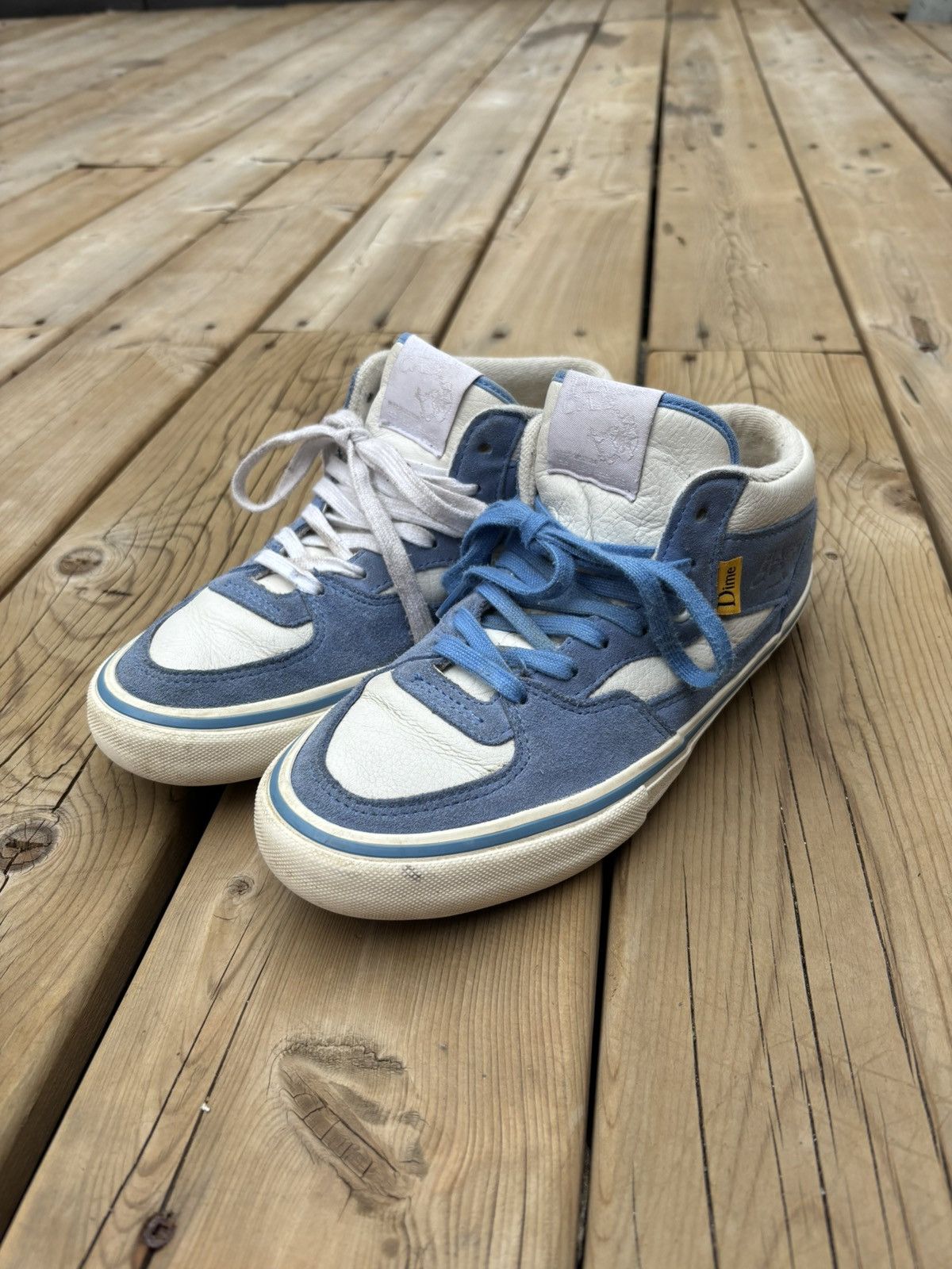 Vans Vans x Dime Half Cab Pro Blue Suede White Leather Size US 6 / EU 39 - 1 Thumbnail
