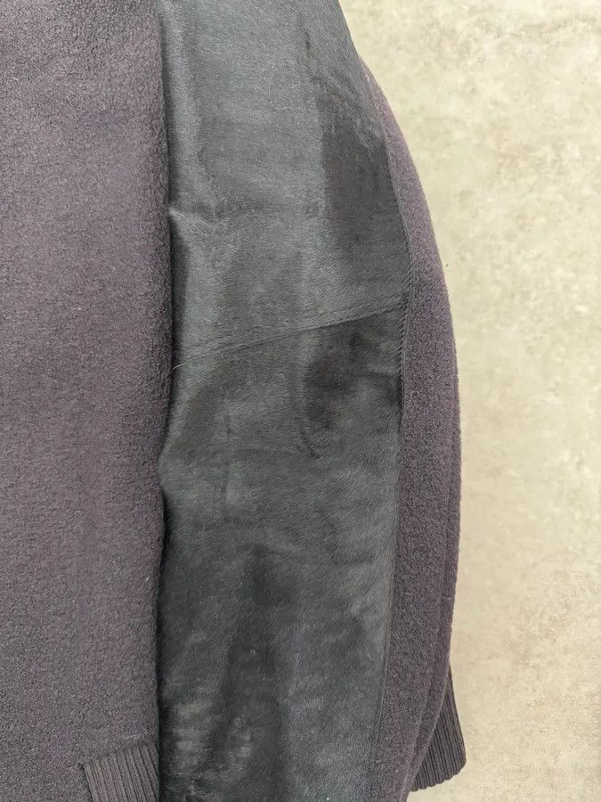 Emporio Armani FW2014 Emporio Armani Grey Wool & Black Pony Hair Jacket Size US L / EU 52-54 / 3 - 6 Thumbnail
