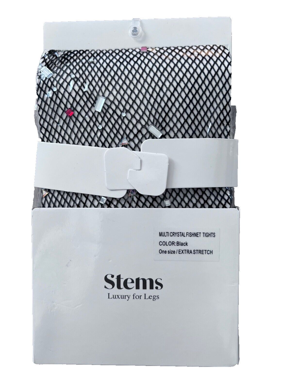 Other Stems Crystal Fishnet Pantyhose Black ( O/S ) Size ONE SIZE - 2 Thumbnail
