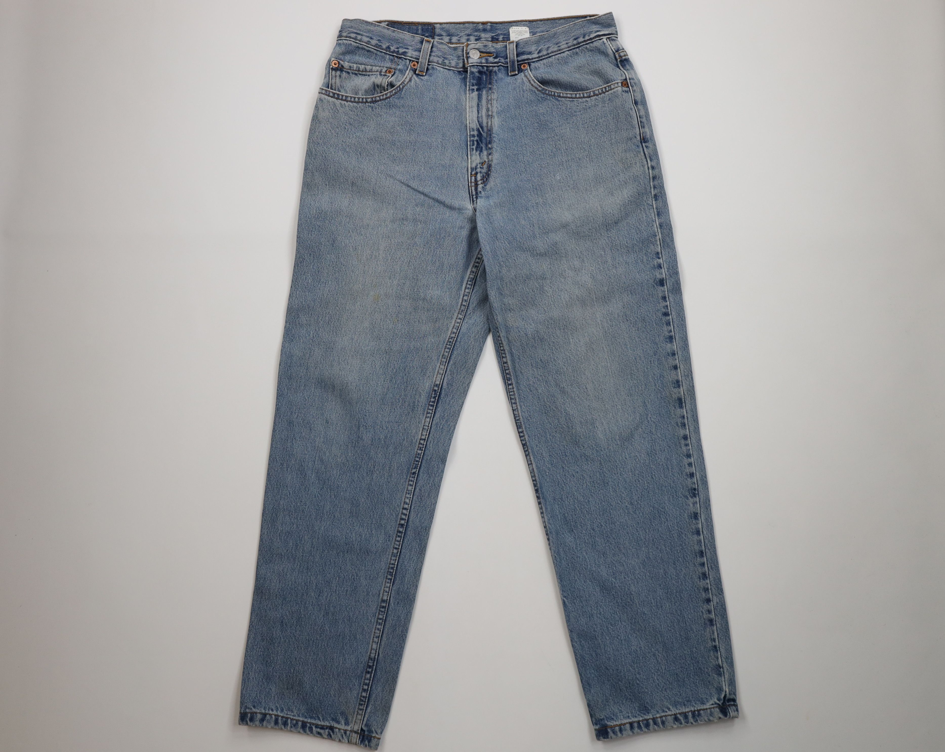 Levi's Vintage Y2K 2000 Levis 550 Relaxed Fit Denim Jeans Blue Size US 35 - 1 Thumbnail