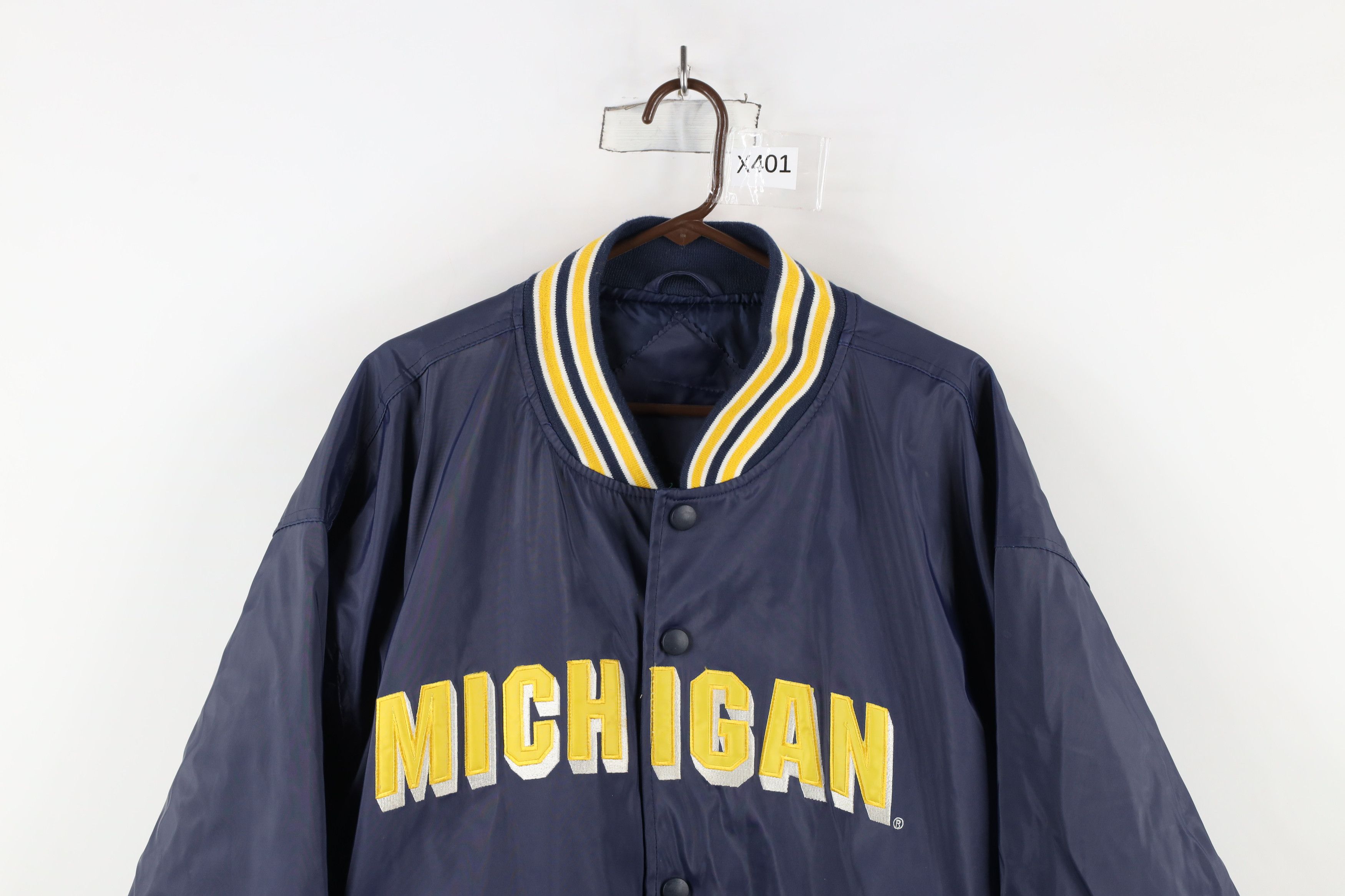 Vintage Vintage 90s University of Michigan Varsity Bomber Jacket Size US XXL / EU 58 / 5 - 2 Thumbnail