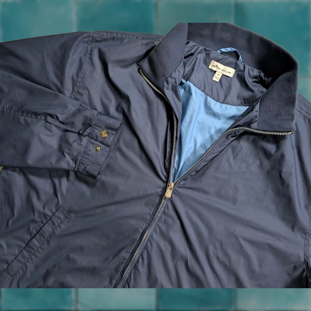 Peter Millar Peter Millar Jacket Blue Mens XL Hartford Full Zip Crown Golf Performance Windproof Size US XL / EU 56 / 4 - 1 Thumbnail