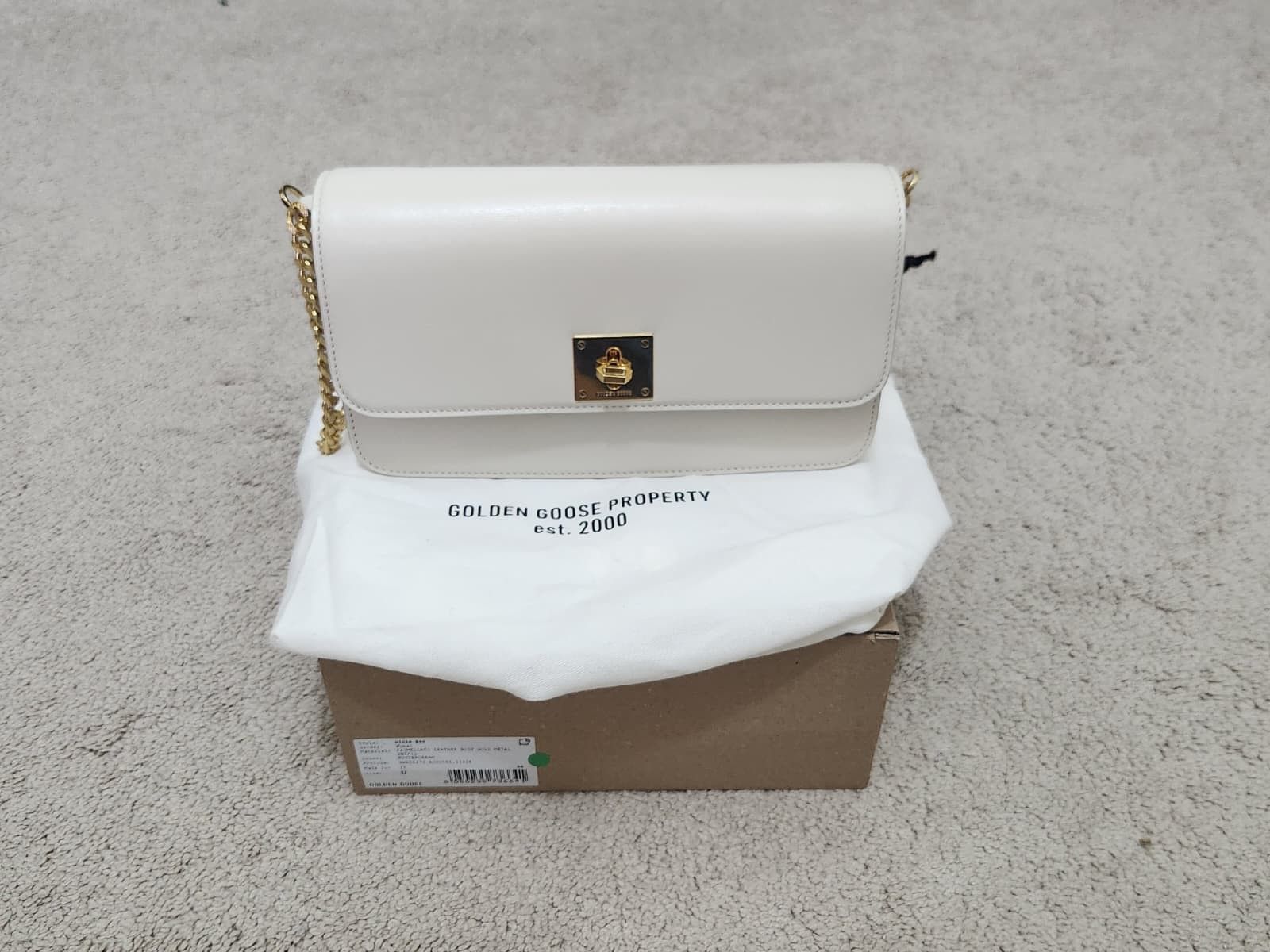 Golden Goose Golden Goose Gioia Bag in butter-colored boarded leather Size ONE SIZE - 4 Thumbnail