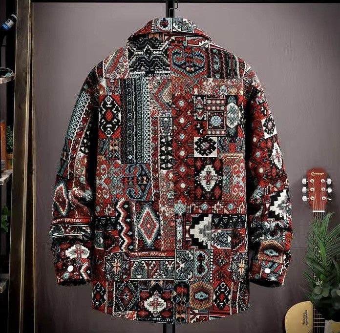 Designer × Japanese Brand Casual jacket with collar ethnic-style coat without buttons Size US XL / EU 56 / 4 - 2 Thumbnail