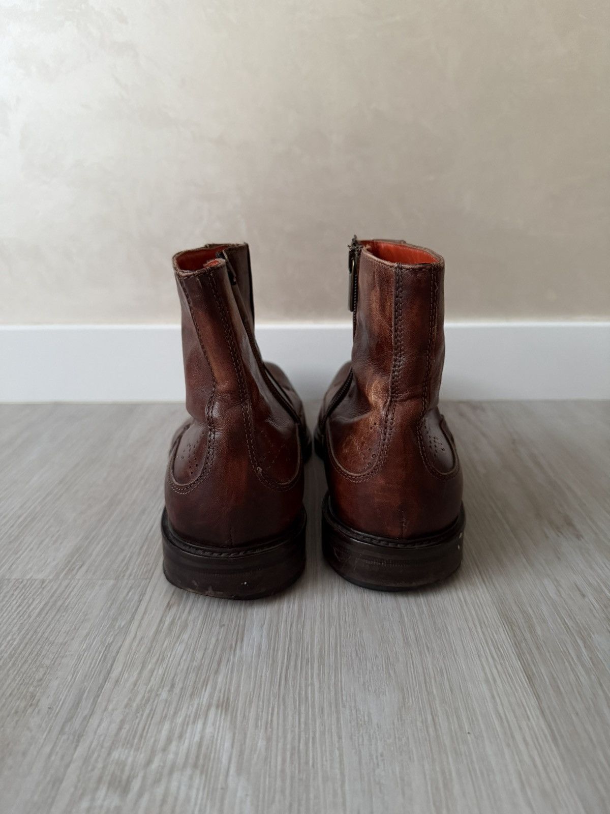If Six Was Nine Vintage Italian AS 98 Like Guidi 795v Leather Biker Boots Size US 9 / EU 42 - 7 Thumbnail