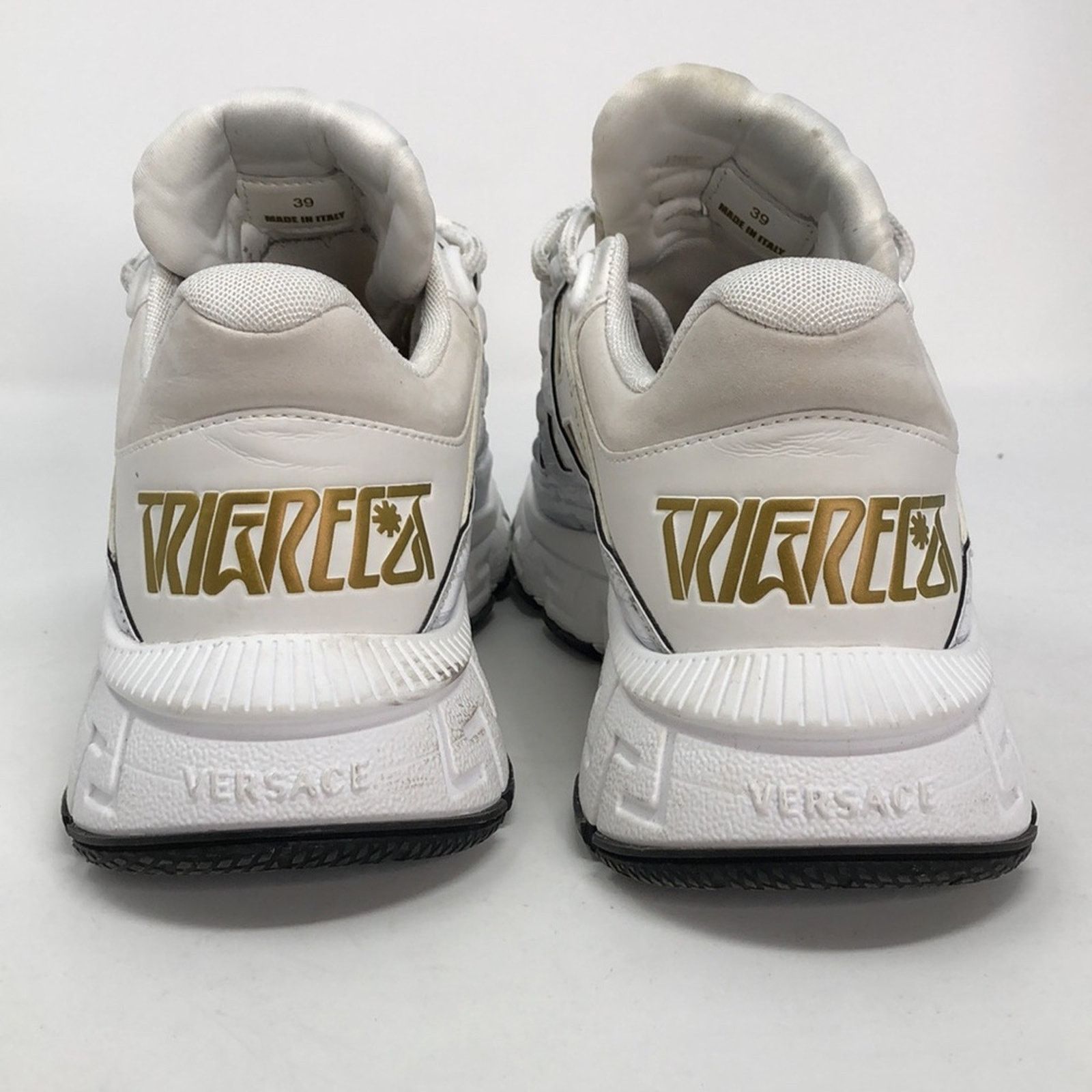 Versace Versace Womens Trigreca Bianco Oro DST539G Sneakers -Size 39 Size US 9 / IT 39 - 5 Thumbnail