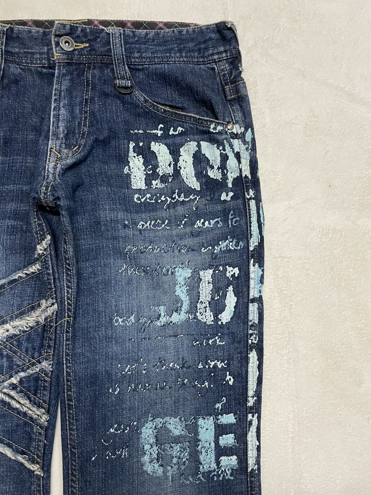 Japanese Brand Vintage Nicole Club Boot Cut Denim Jeans Size US 31 - 4 Thumbnail