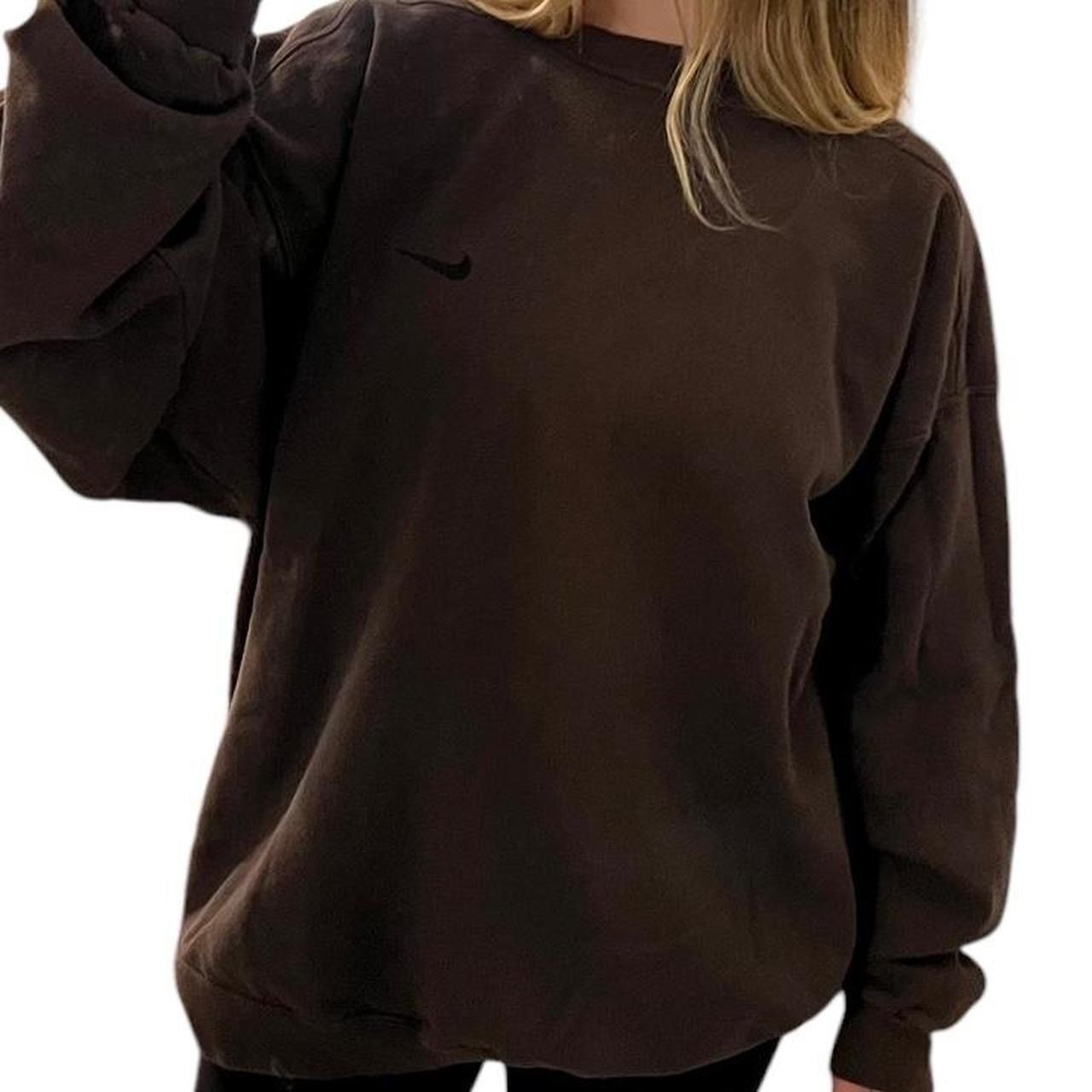 Nike × Vintage Vintage 90’s Nike Mocha Brown Tonal Crewneck Size US XXL / EU 58 / 5 - 7 Thumbnail