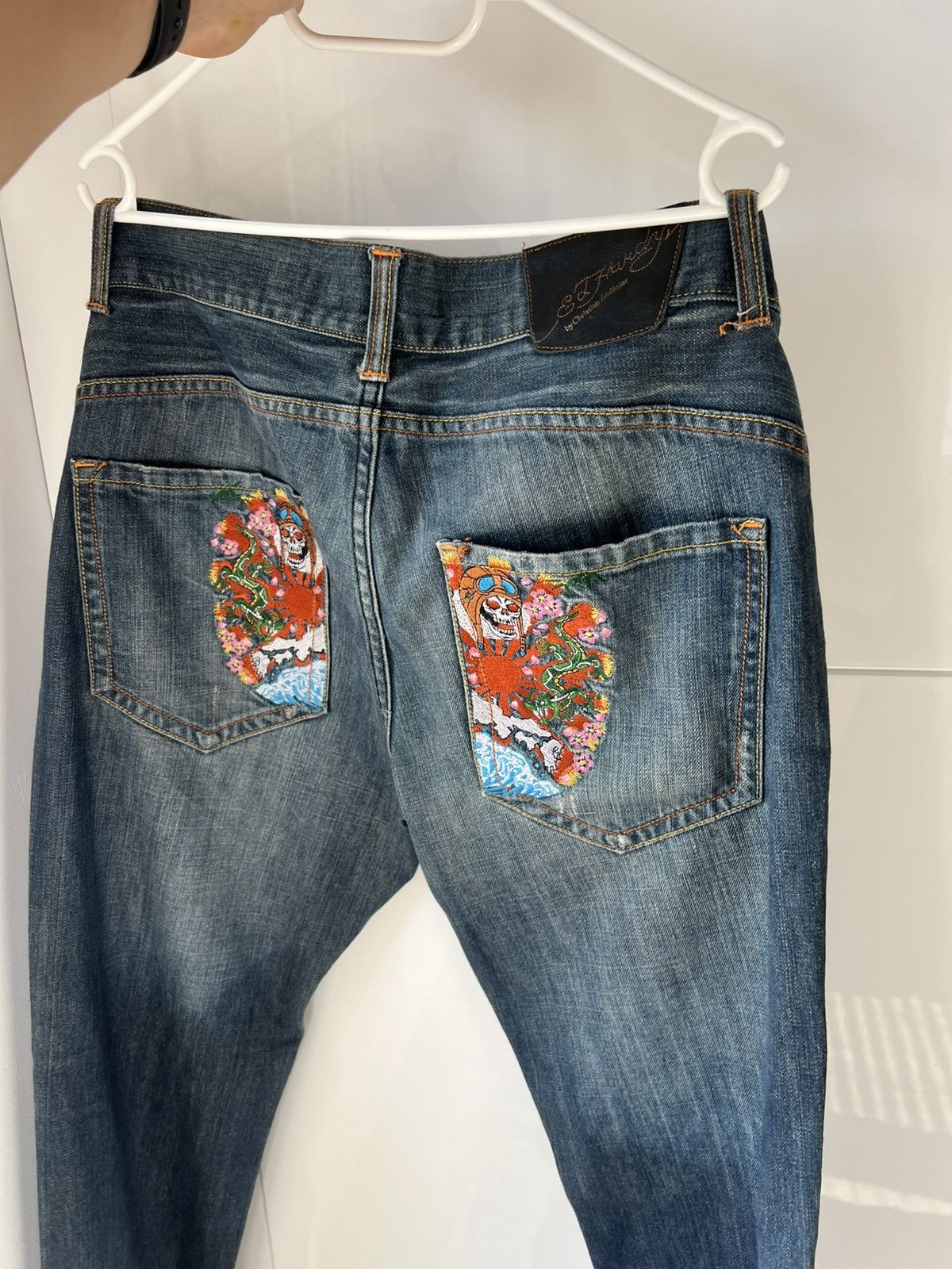 Ed Hardy Ed Hardy Avant Garde Loose Japan Style Distressed Jeans Size US 34 / EU 50 - 7 Thumbnail